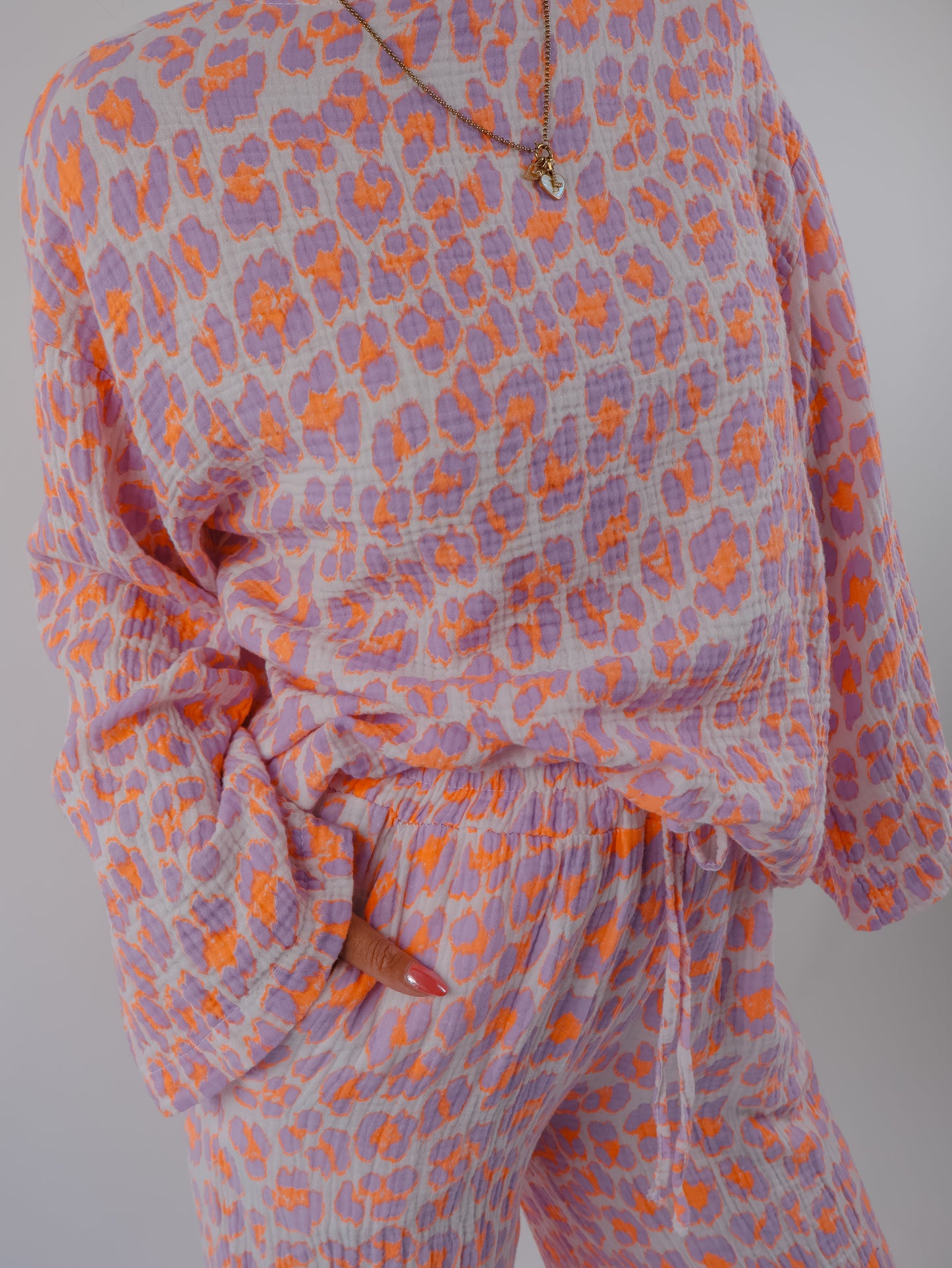 Jojo Musselin Bluse Flieder