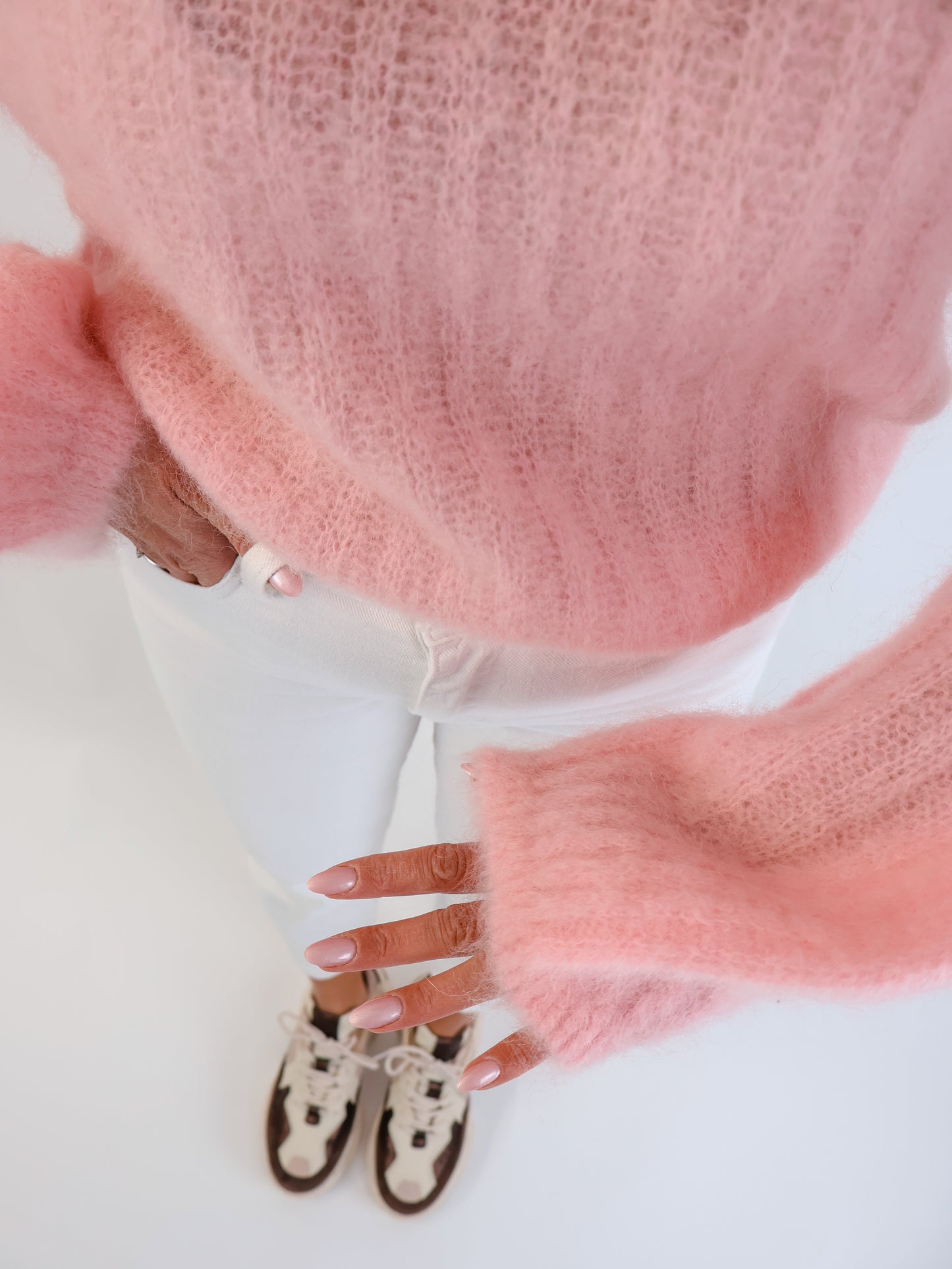 ★ Premium Kidmohair Pullover mit Ballonärmeln Rosé