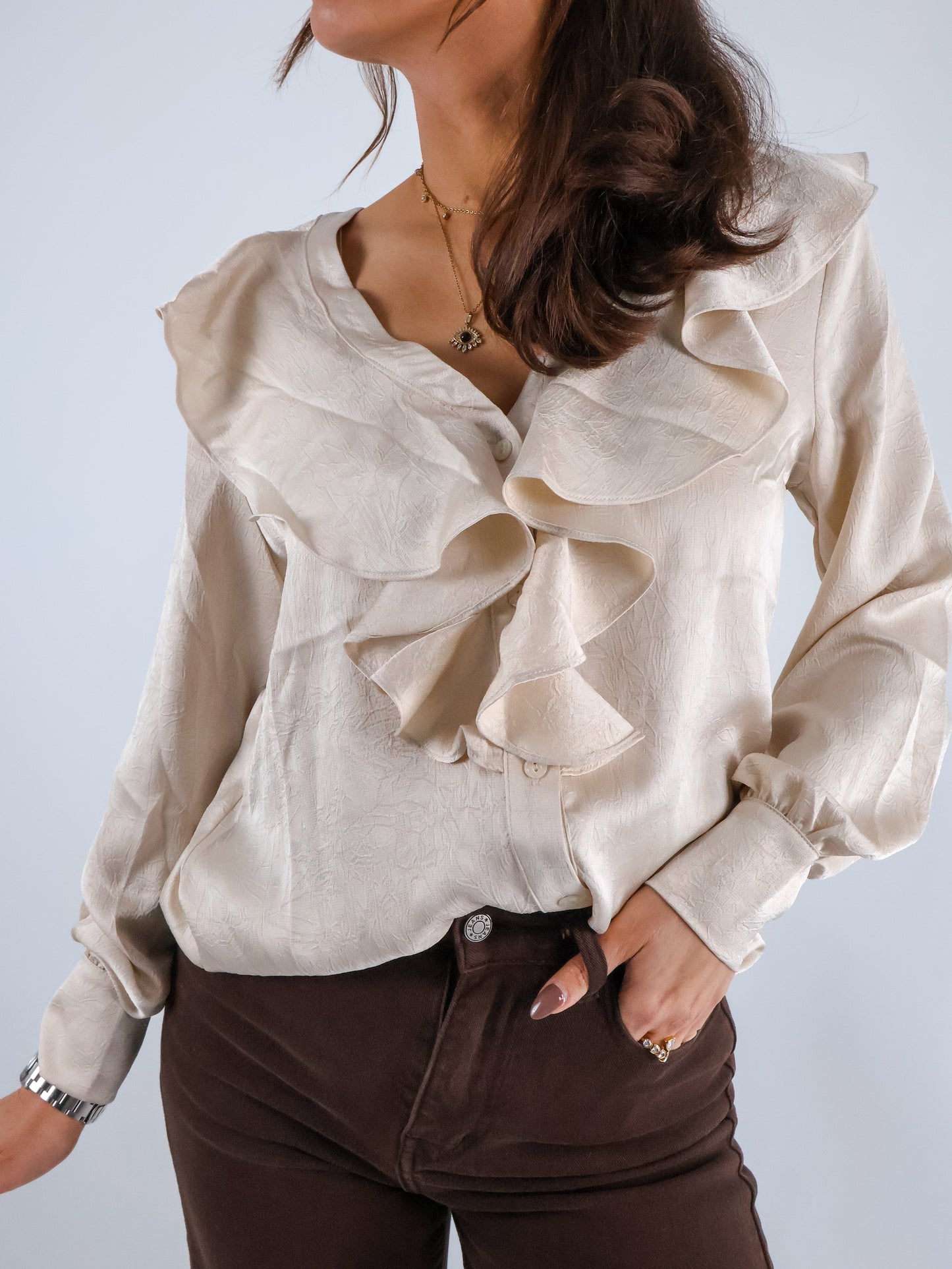 Villa Bluse Beige