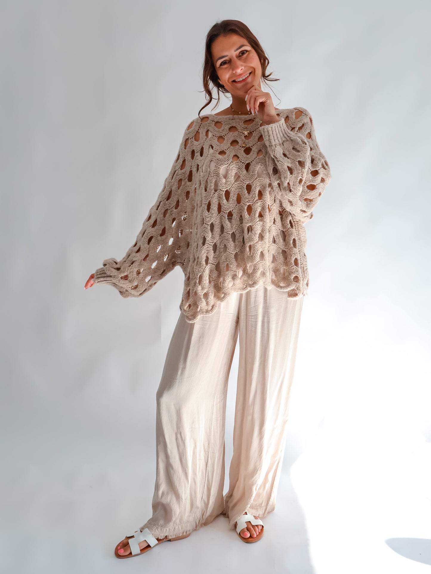 Milla Strickpullover Beige