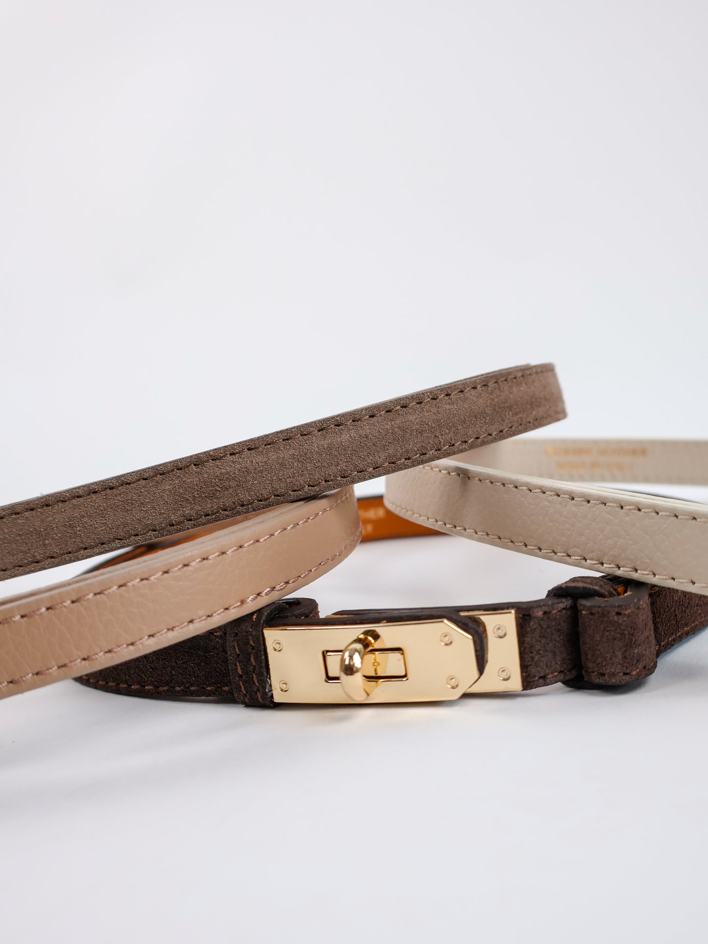 Taillengürtel 100% Leder Beige