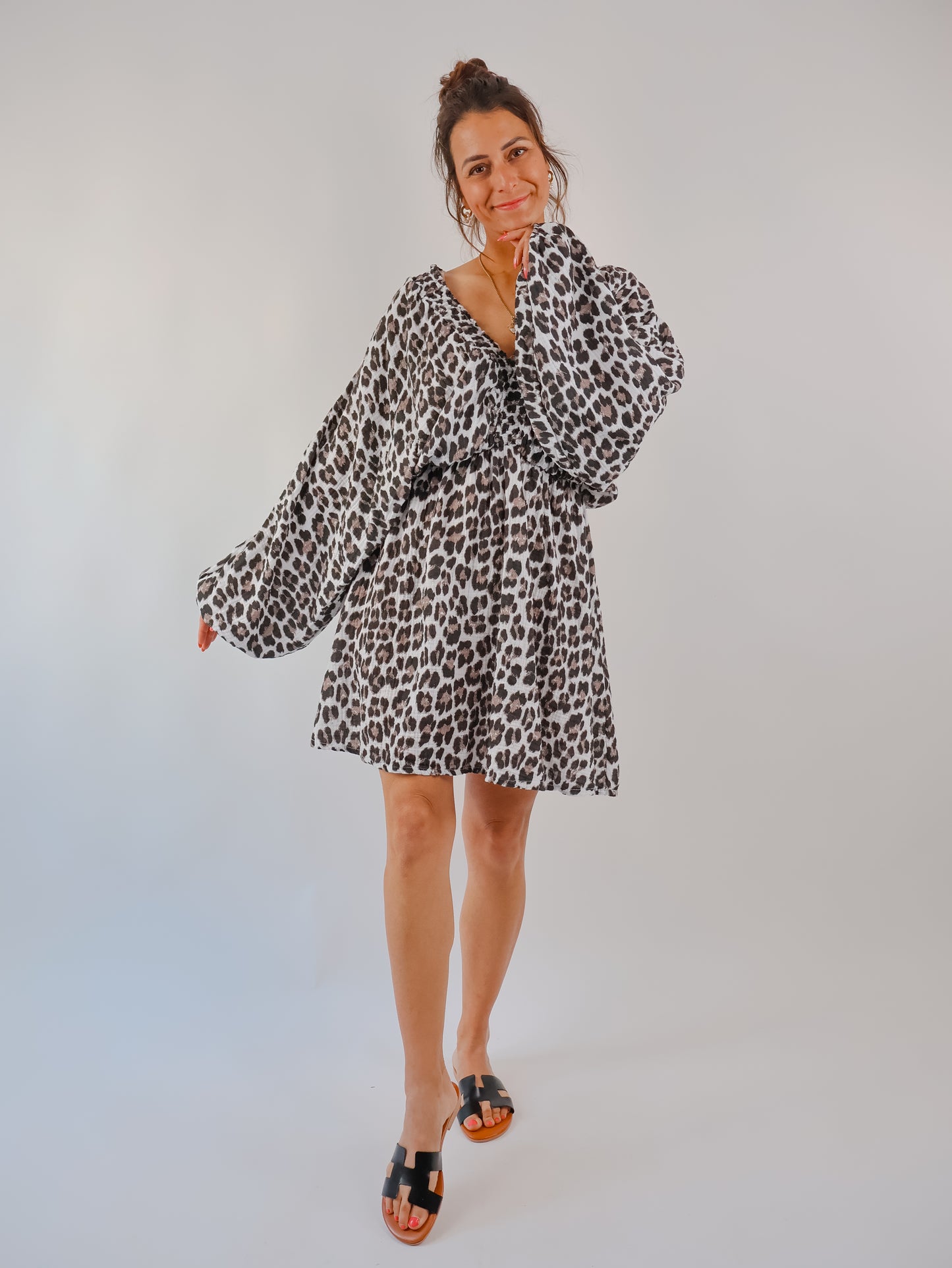 Estelle Musselinkleid Black