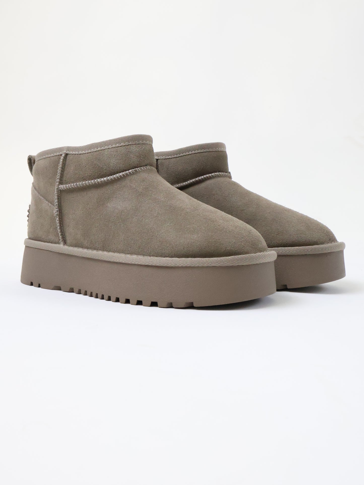 Bobi Boot Taupe Mini - Echtes Leder