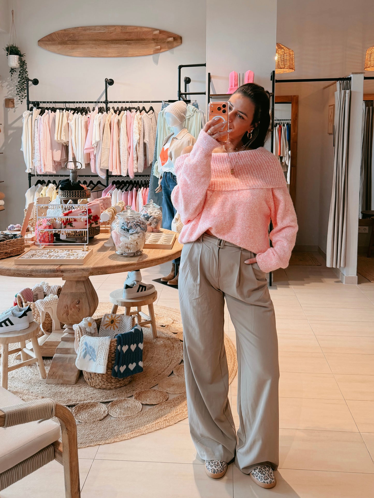 Offshoulder Pullover Rosa