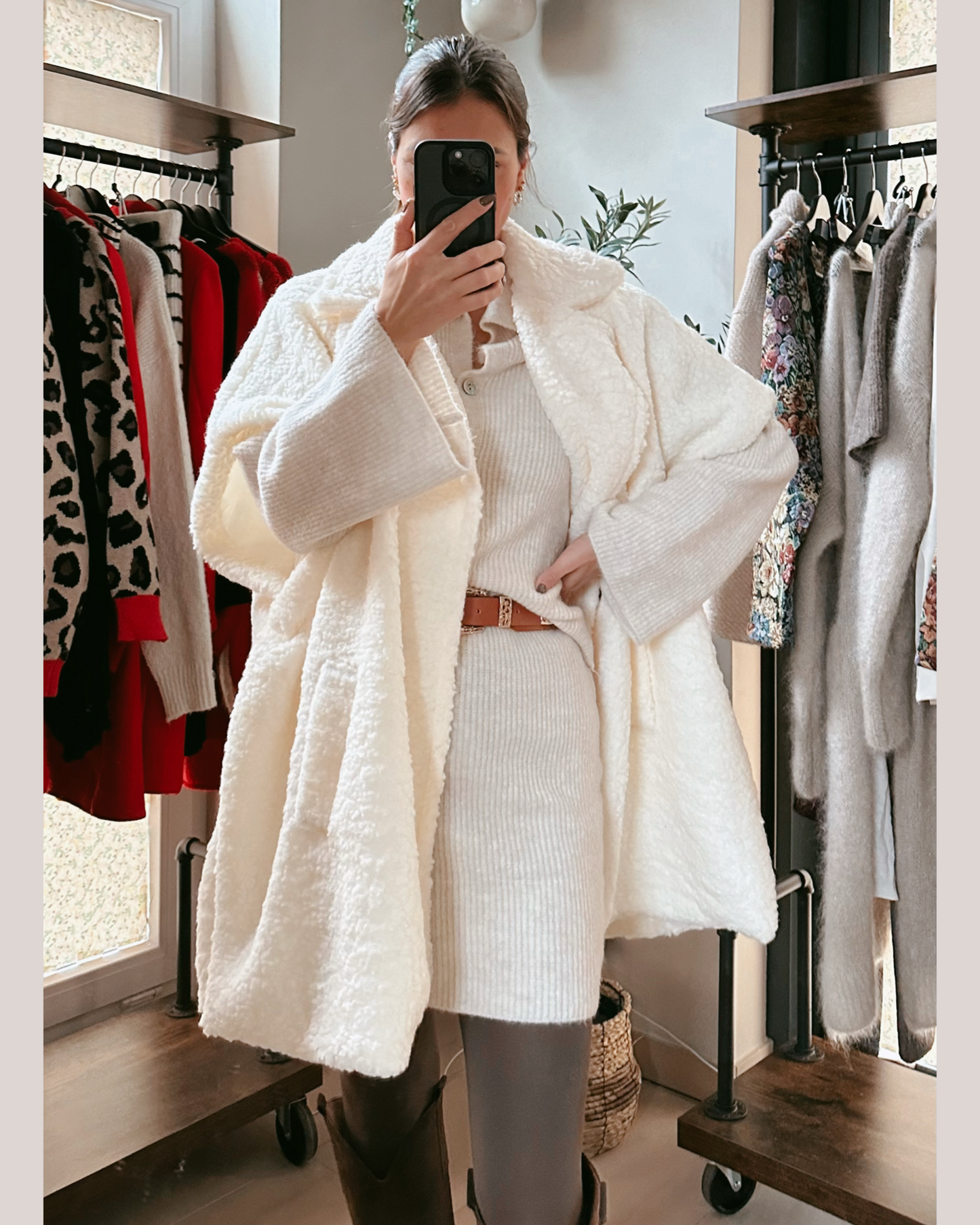 Oversize Kuschelweste Creme