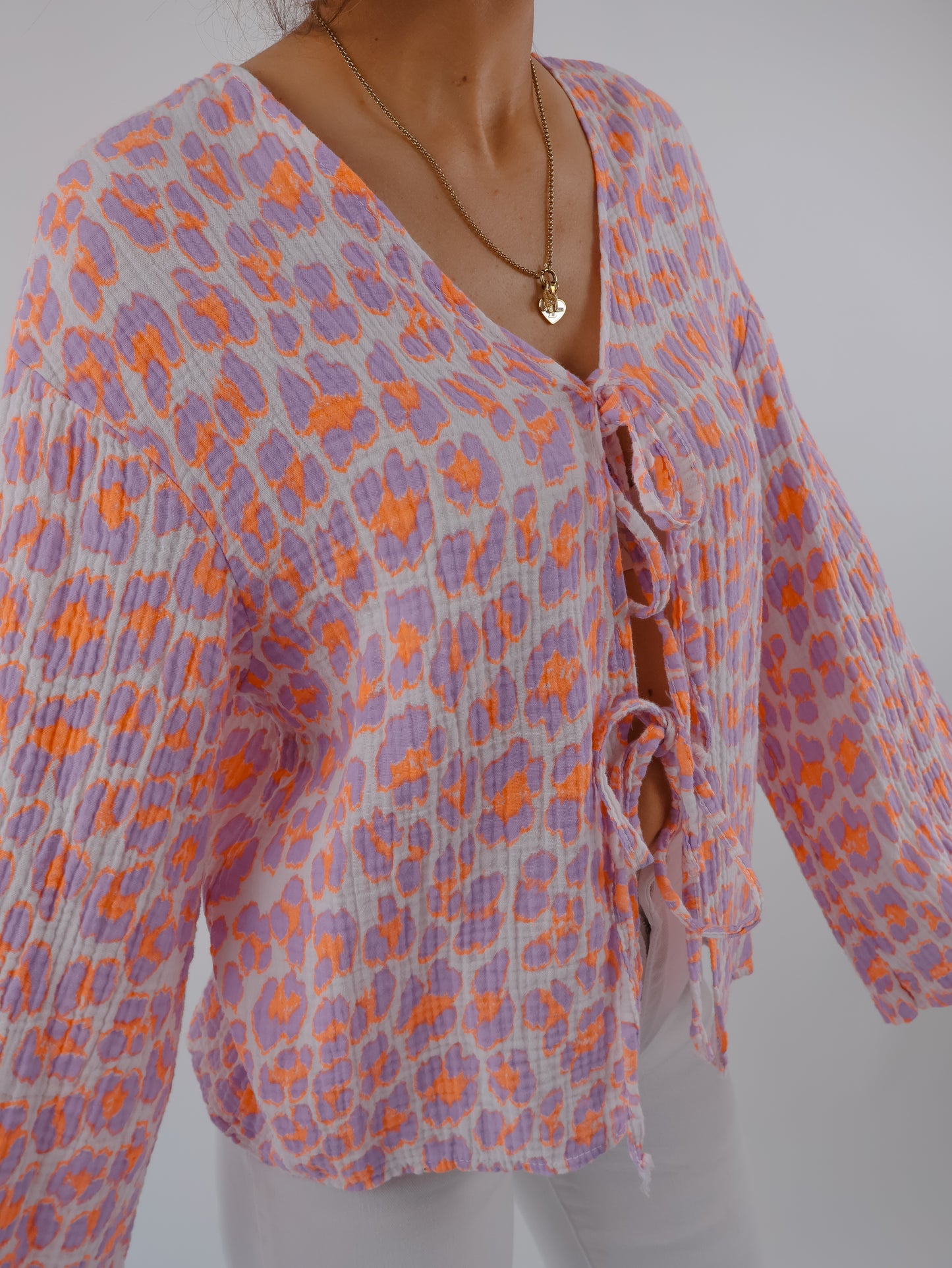 Jojo Musselin Bluse Flieder