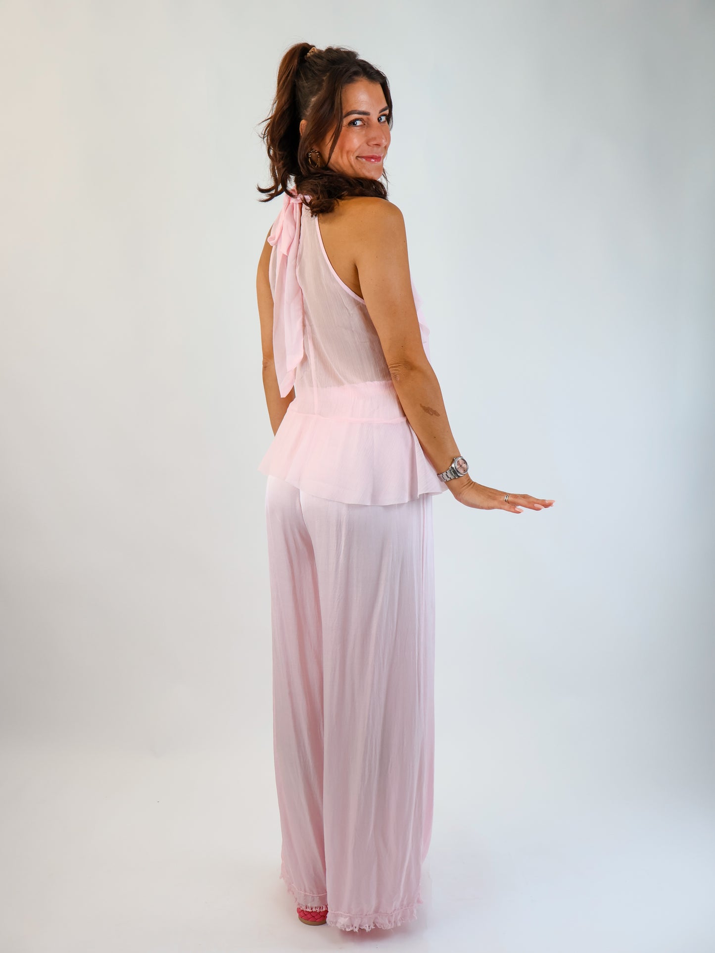 Volant Top Rosa