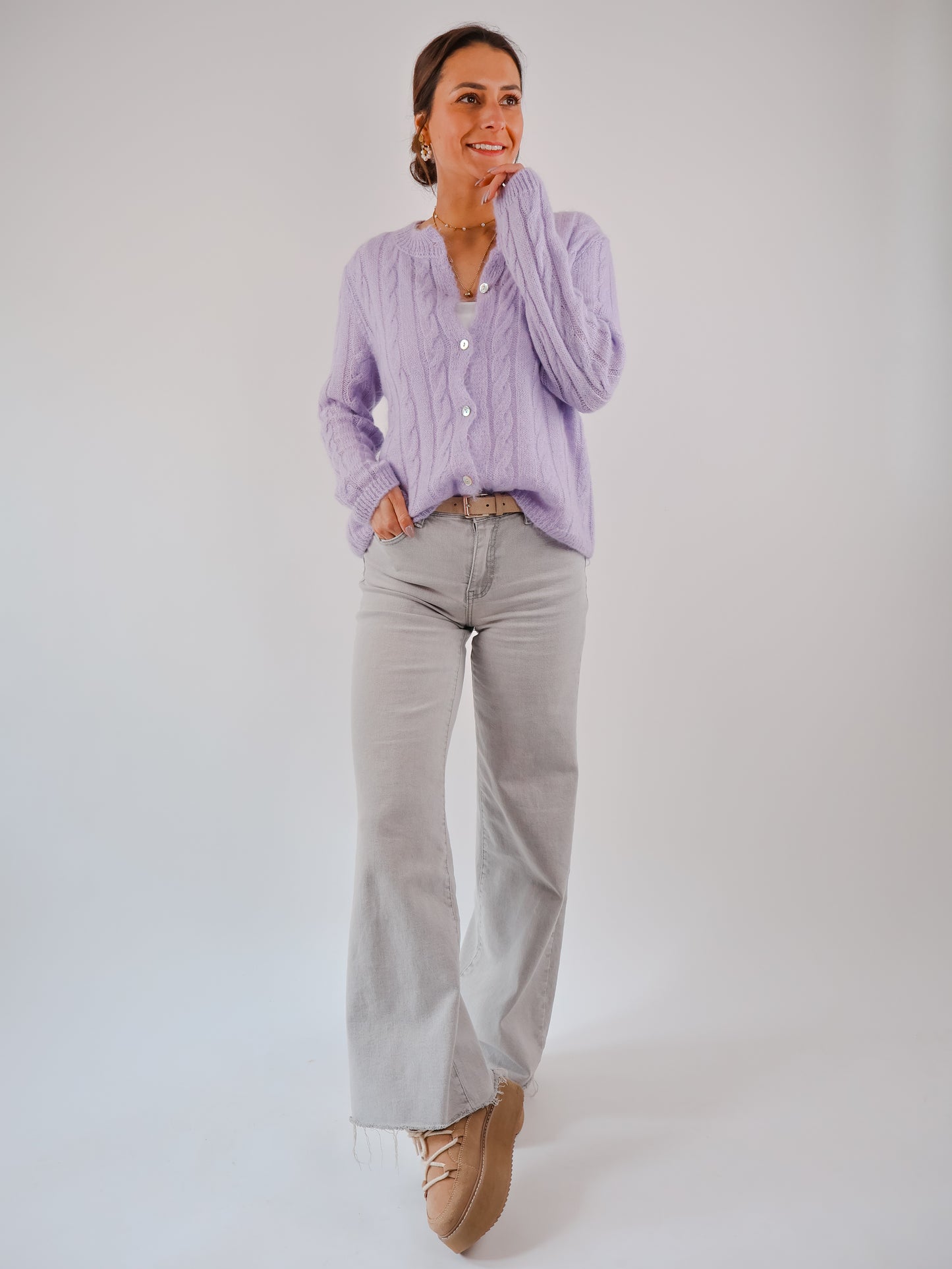 Antonella Strickjacke Flieder