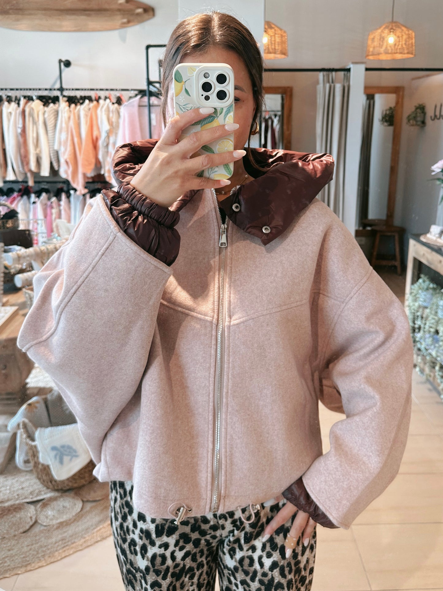 Filou Oversize Jacke Rosé