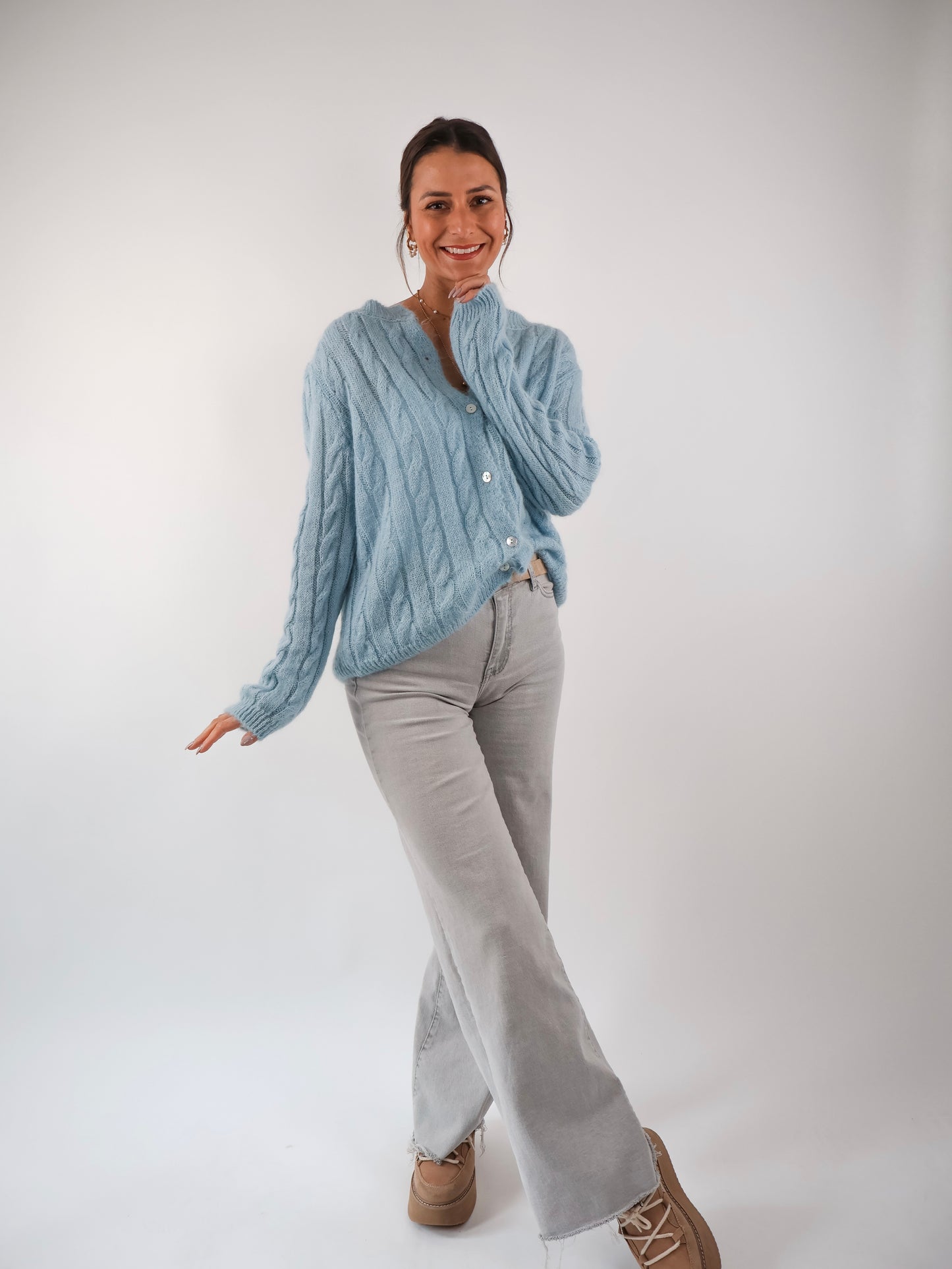 Antonella Strickjacke Hellblau