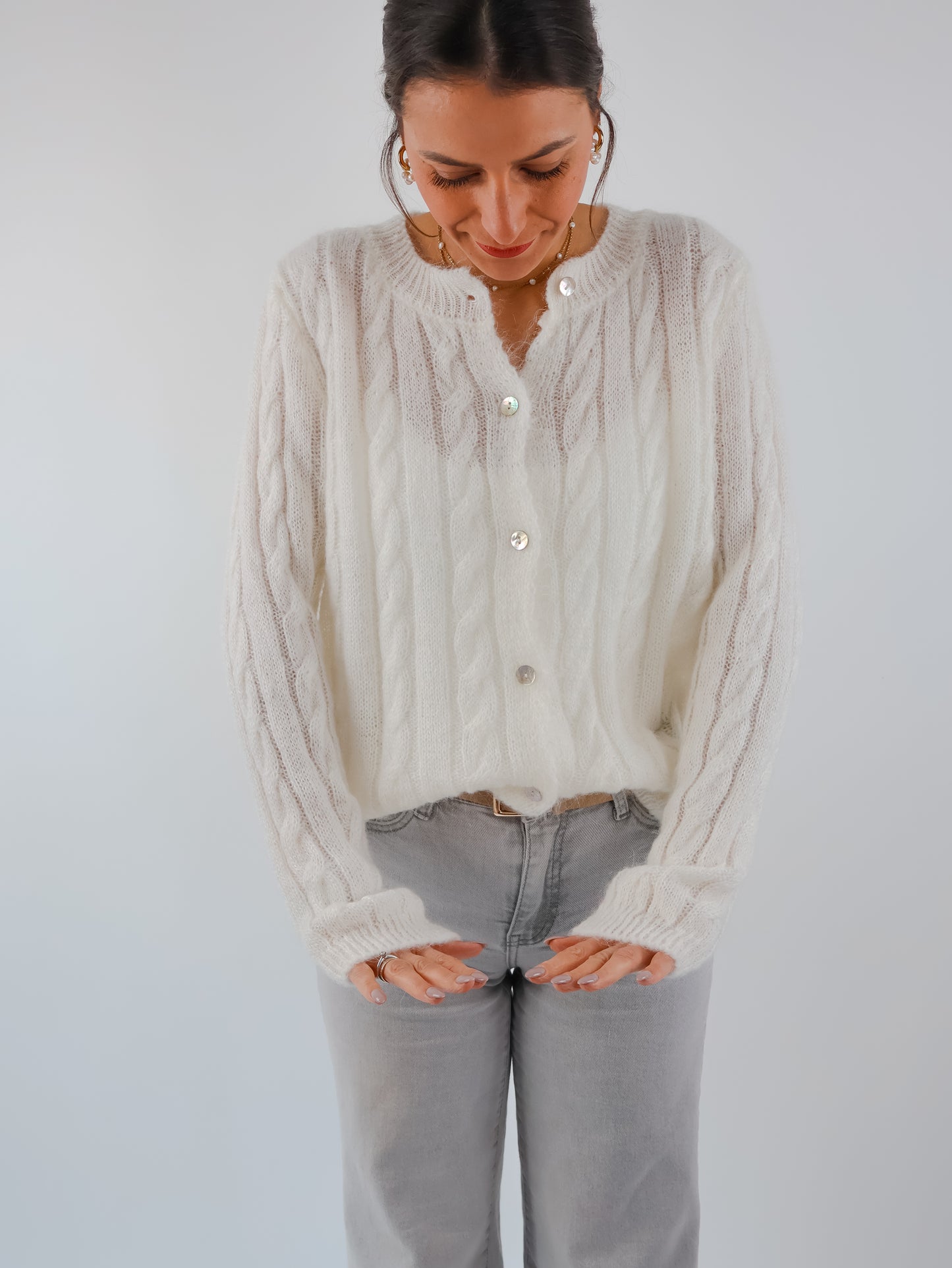 Antonella Strickjacke Weiß