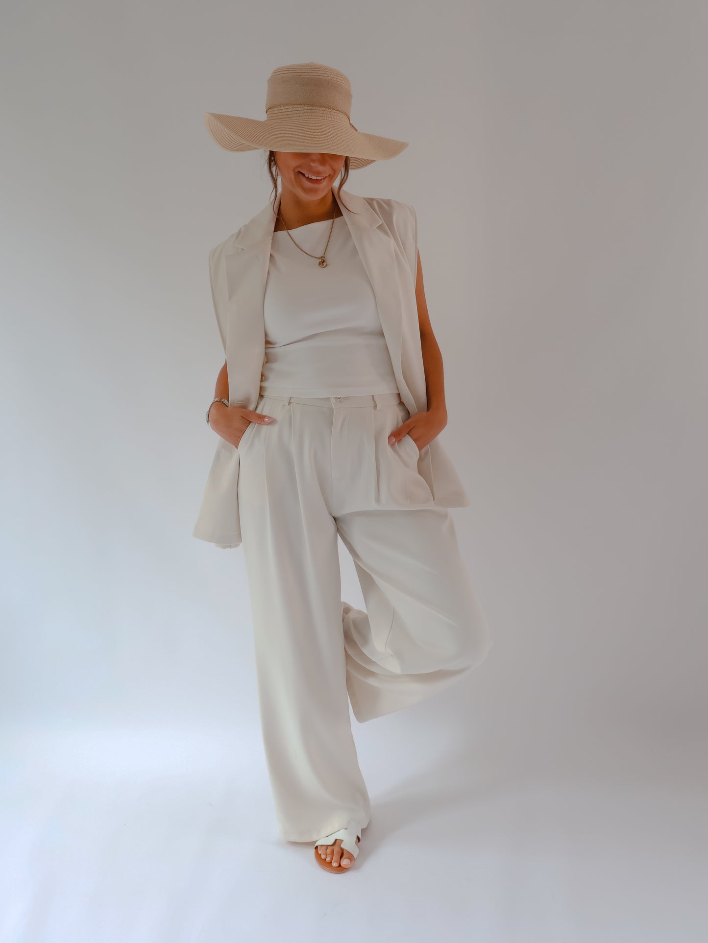 Classy Zweiteiler Creme