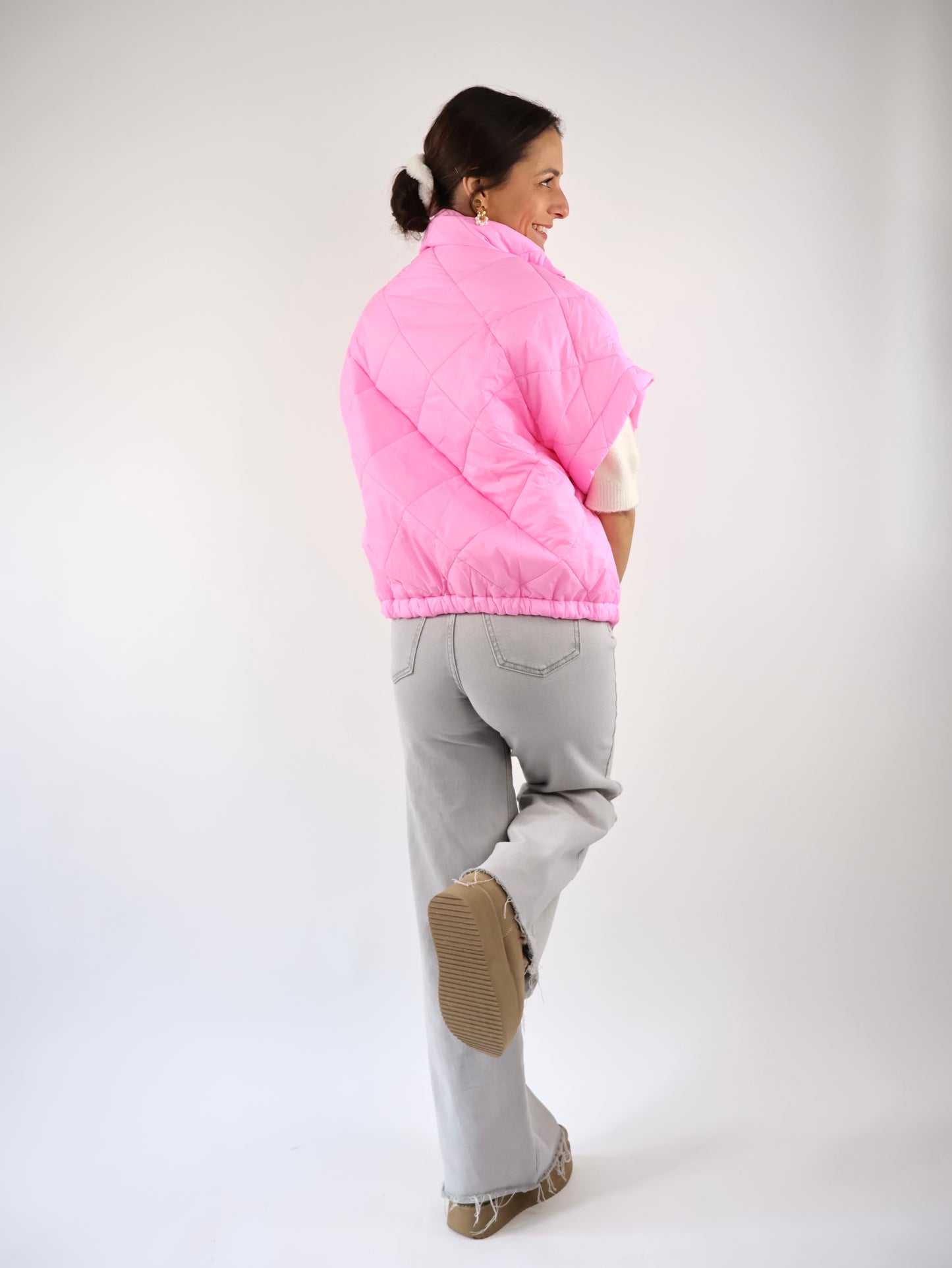 Oversize Weste Pink