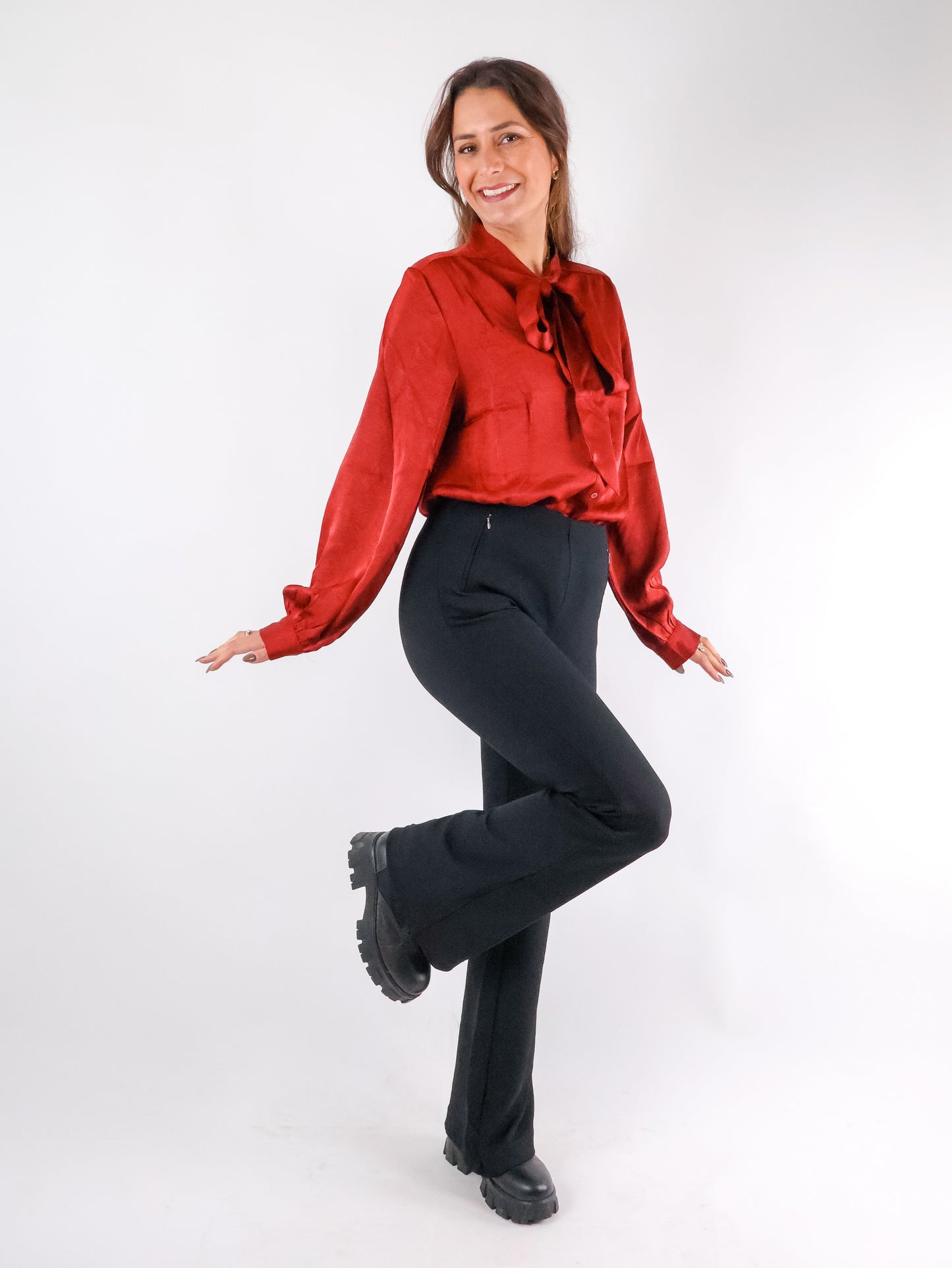 Romina Schlupenbluse Bordeaux