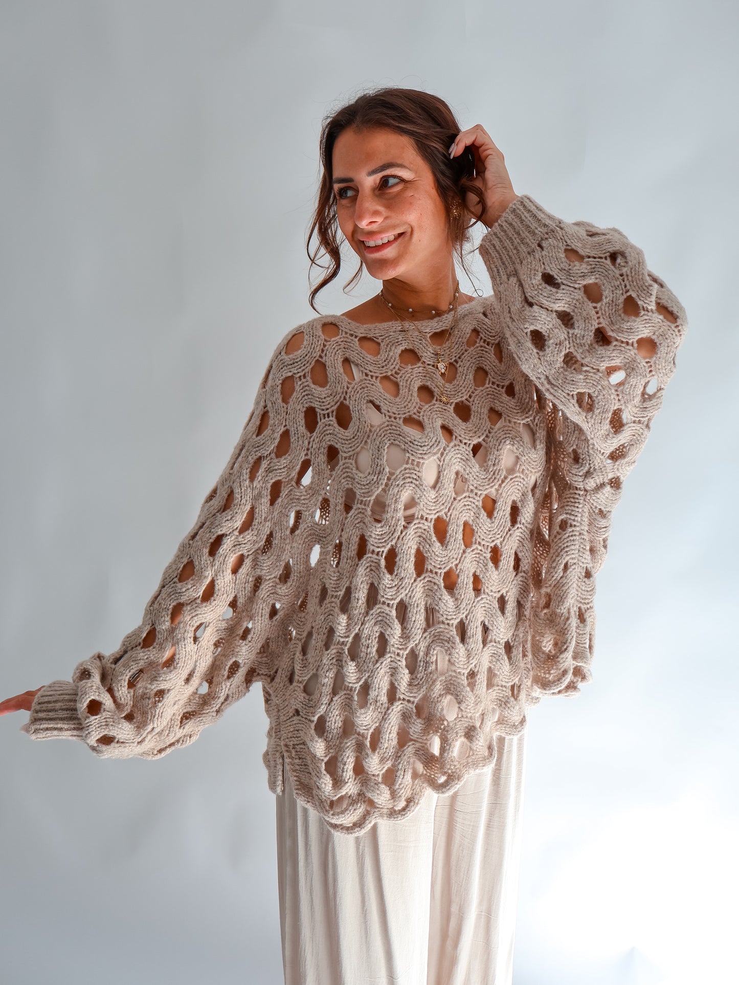 Milla Strickpullover Beige