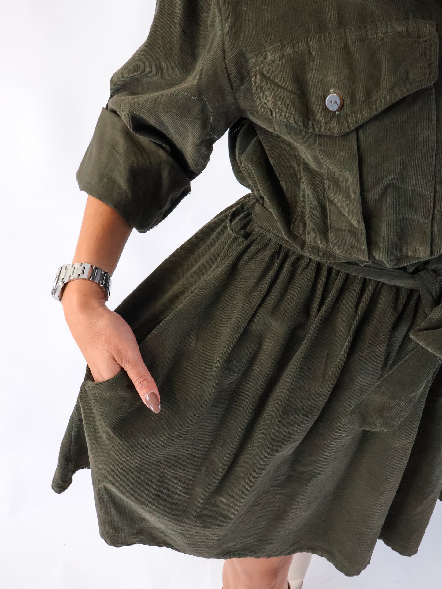 Kord Kleid Taupe