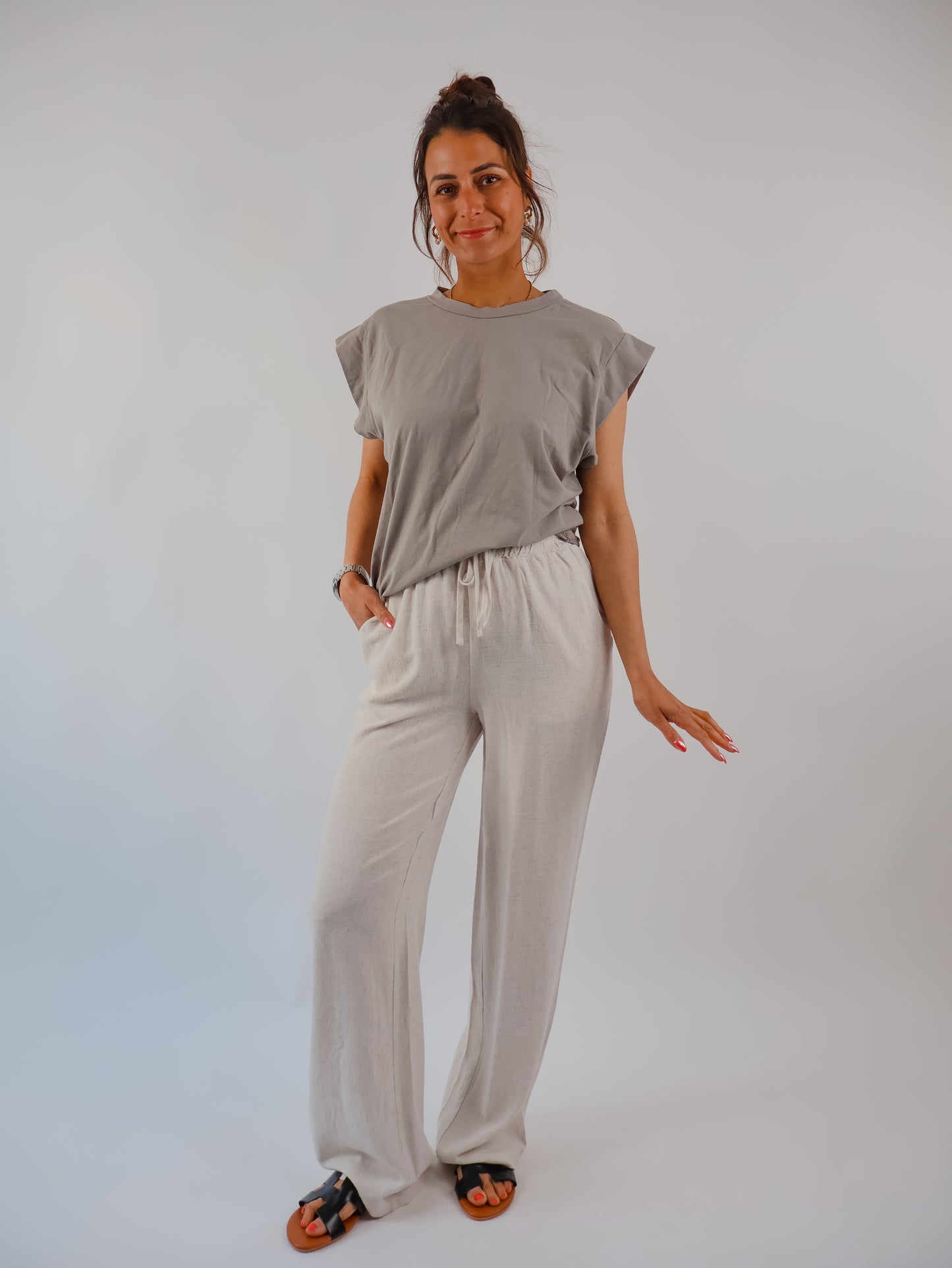 Baumwollshirt Grau