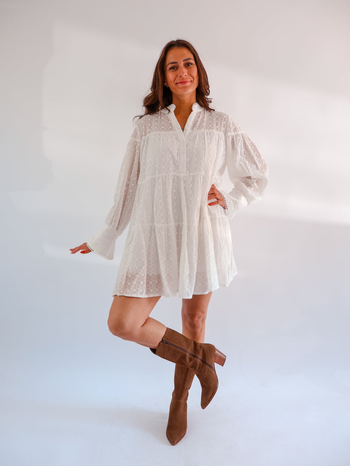 Boho Kleid Offwhite