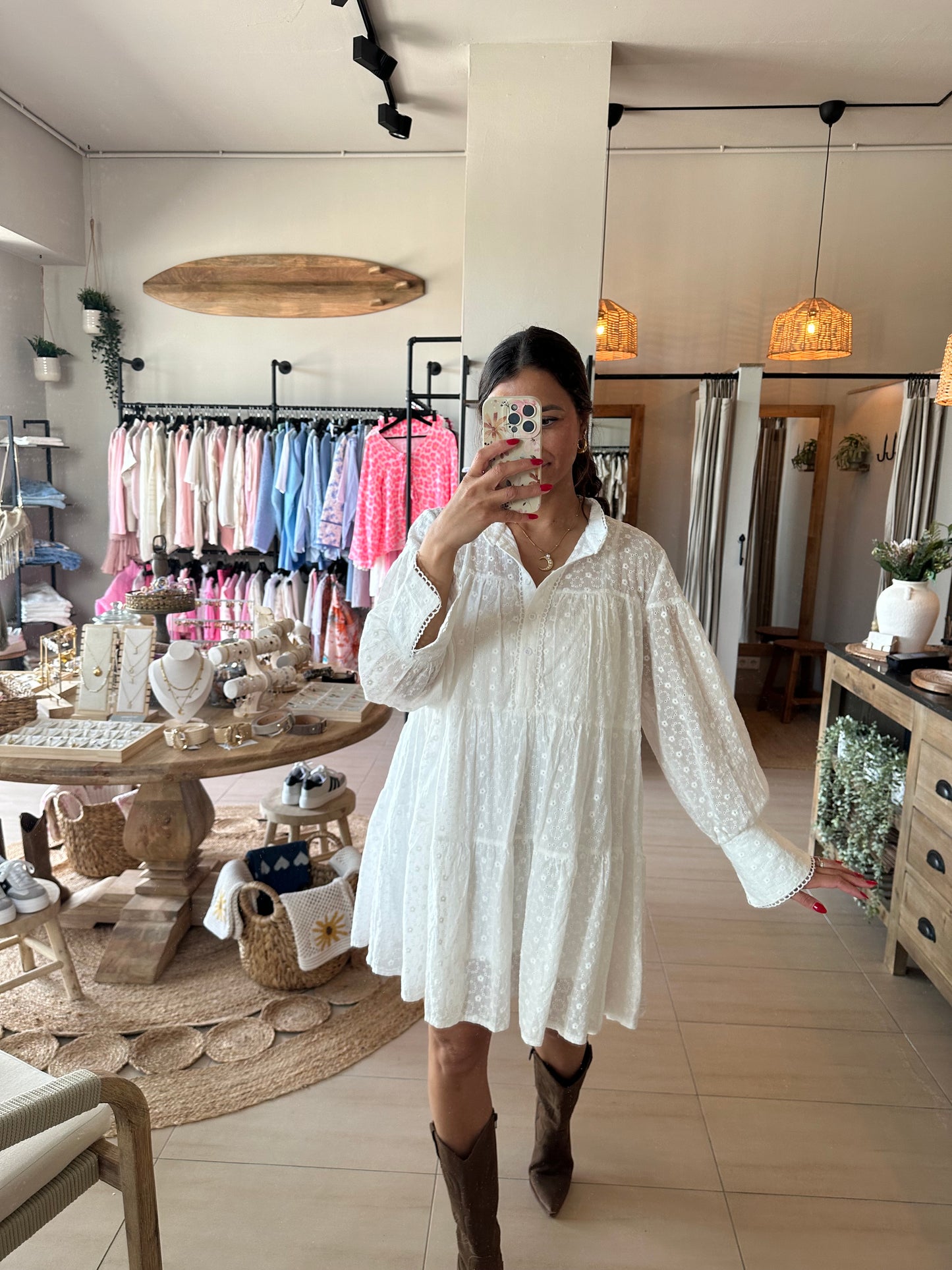 Boho Kleid Offwhite