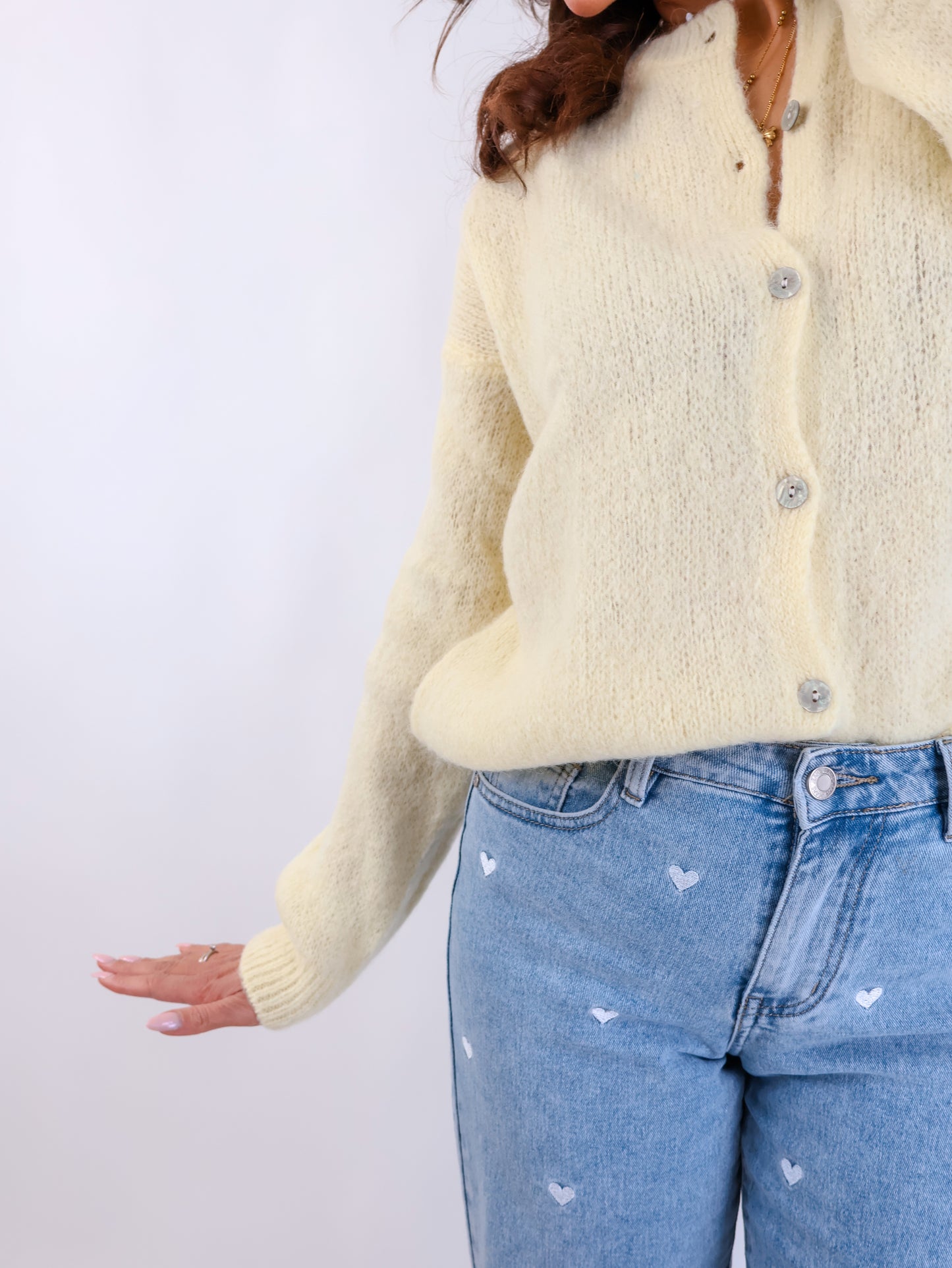 ★ Premium Alpaka Strickjacke Citrus