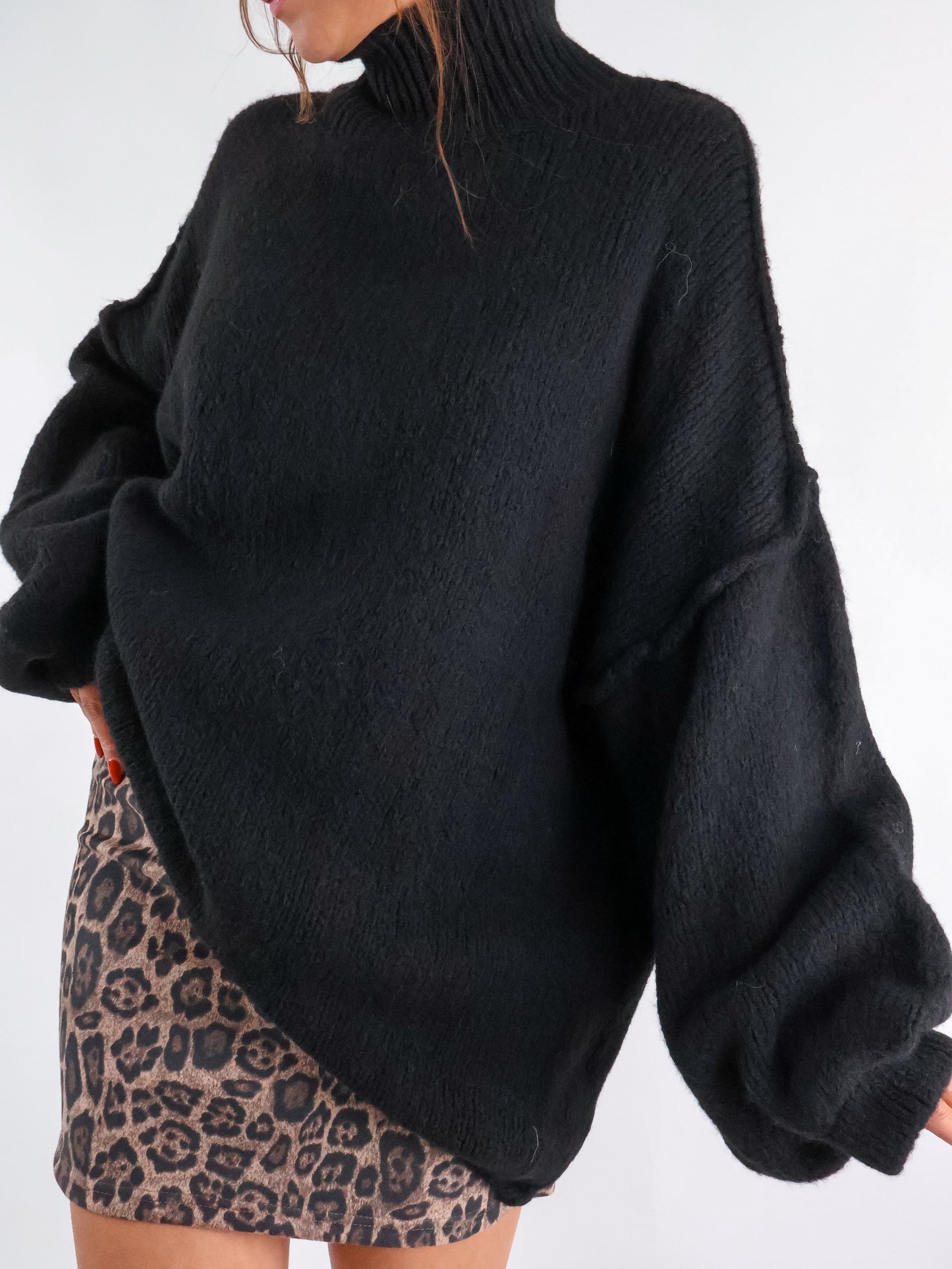 Oversize Pullover Schwarz