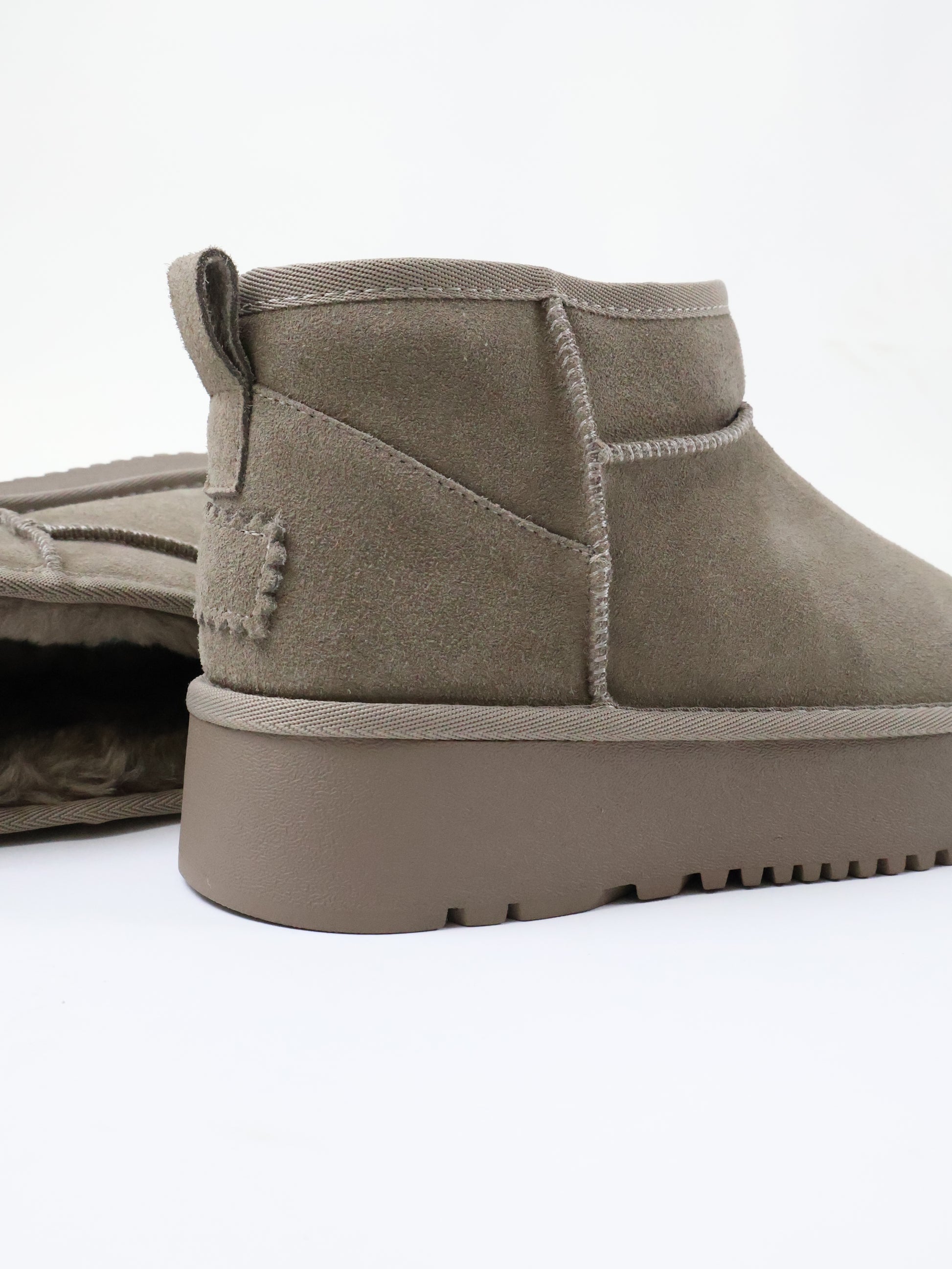 Bobi Boot Taupe Mini - Echtes Leder
