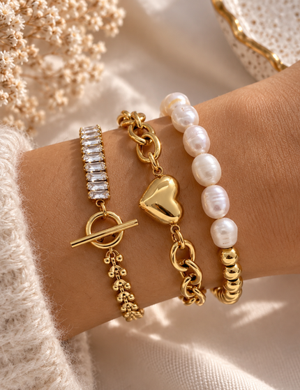 Golden Heart Armband