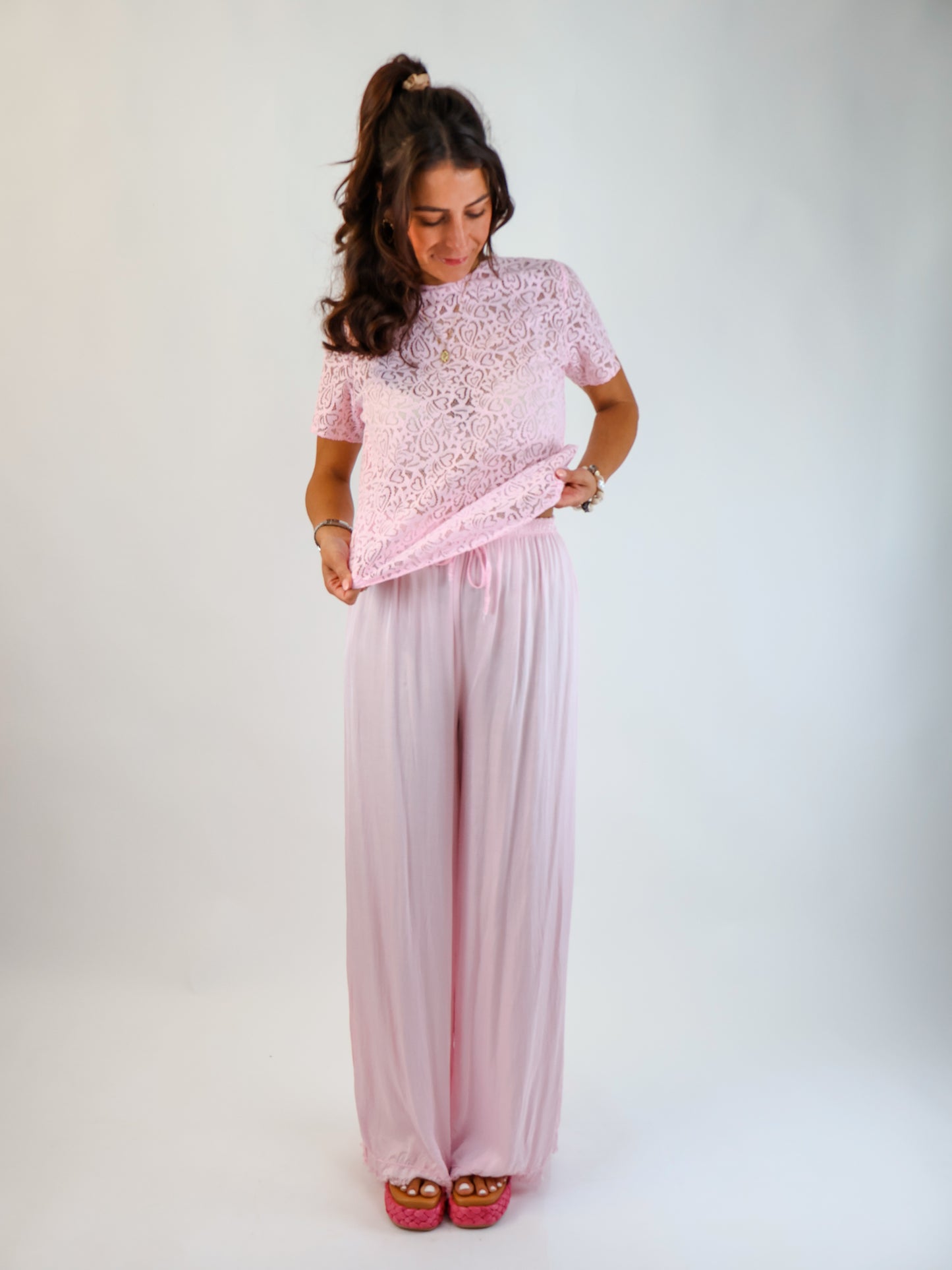 Alma Spitzenshirt Rosa