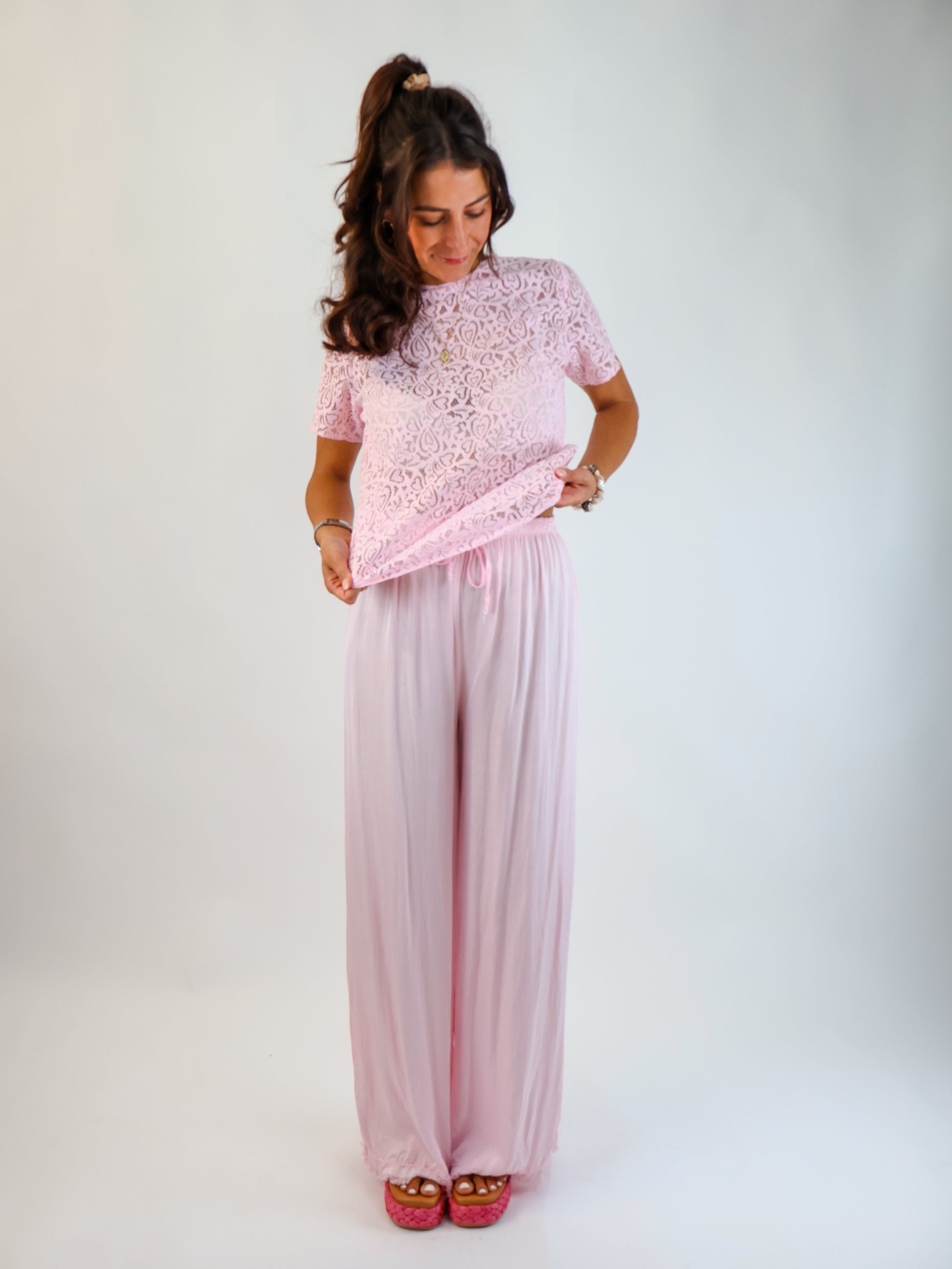 Alma Spitzenshirt Rosa