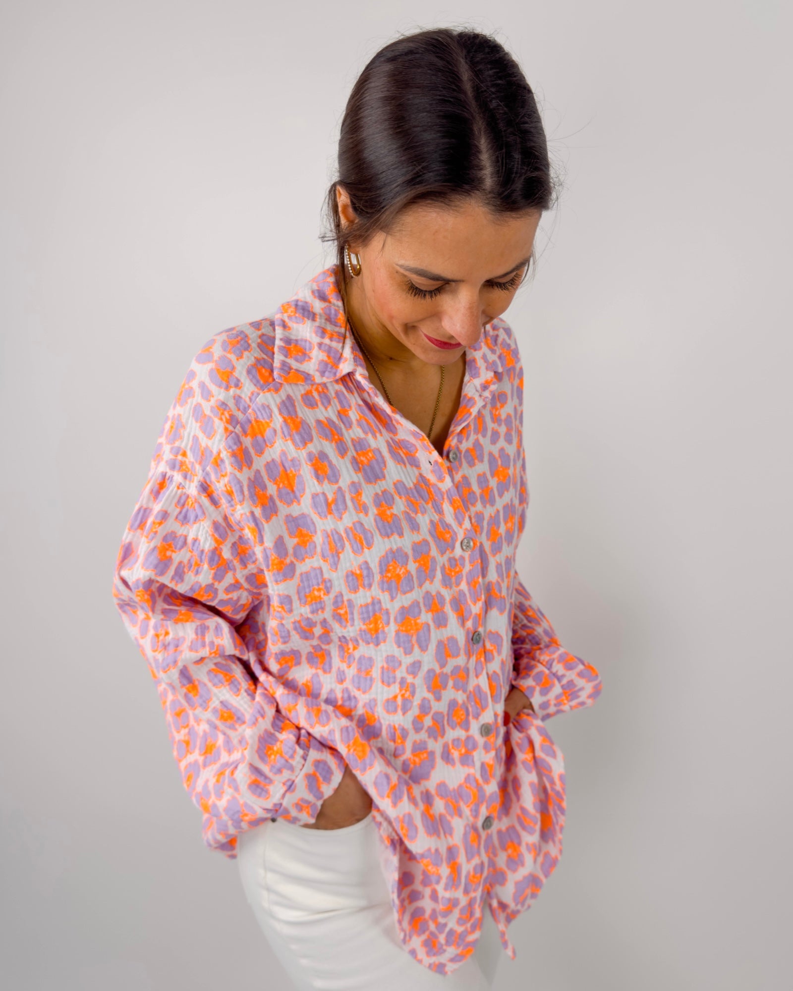 Julia Leo Musselin Bluse Pink