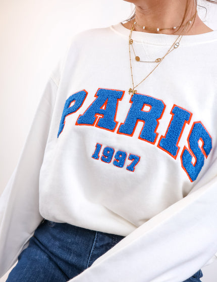 Smith&Soul Relaxed College Sweatshirt Offwhite