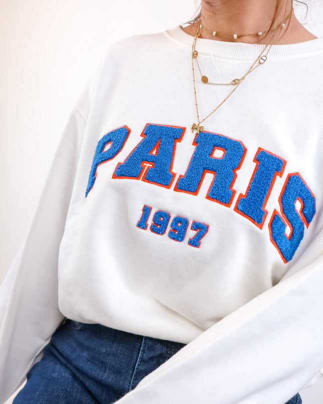 Smith&Soul Relaxed College Sweatshirt Offwhite