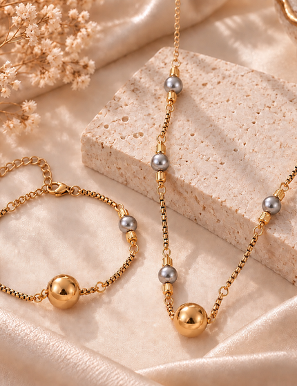 Golden Pearl Armband