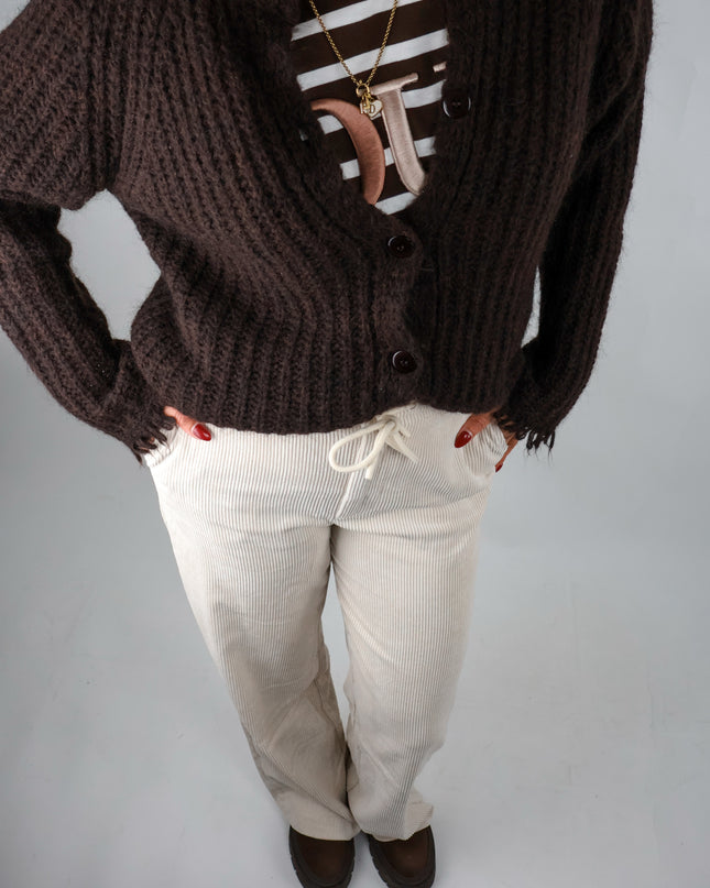 Smith&Soul Hairy Raglan Cardigan Dark Choc