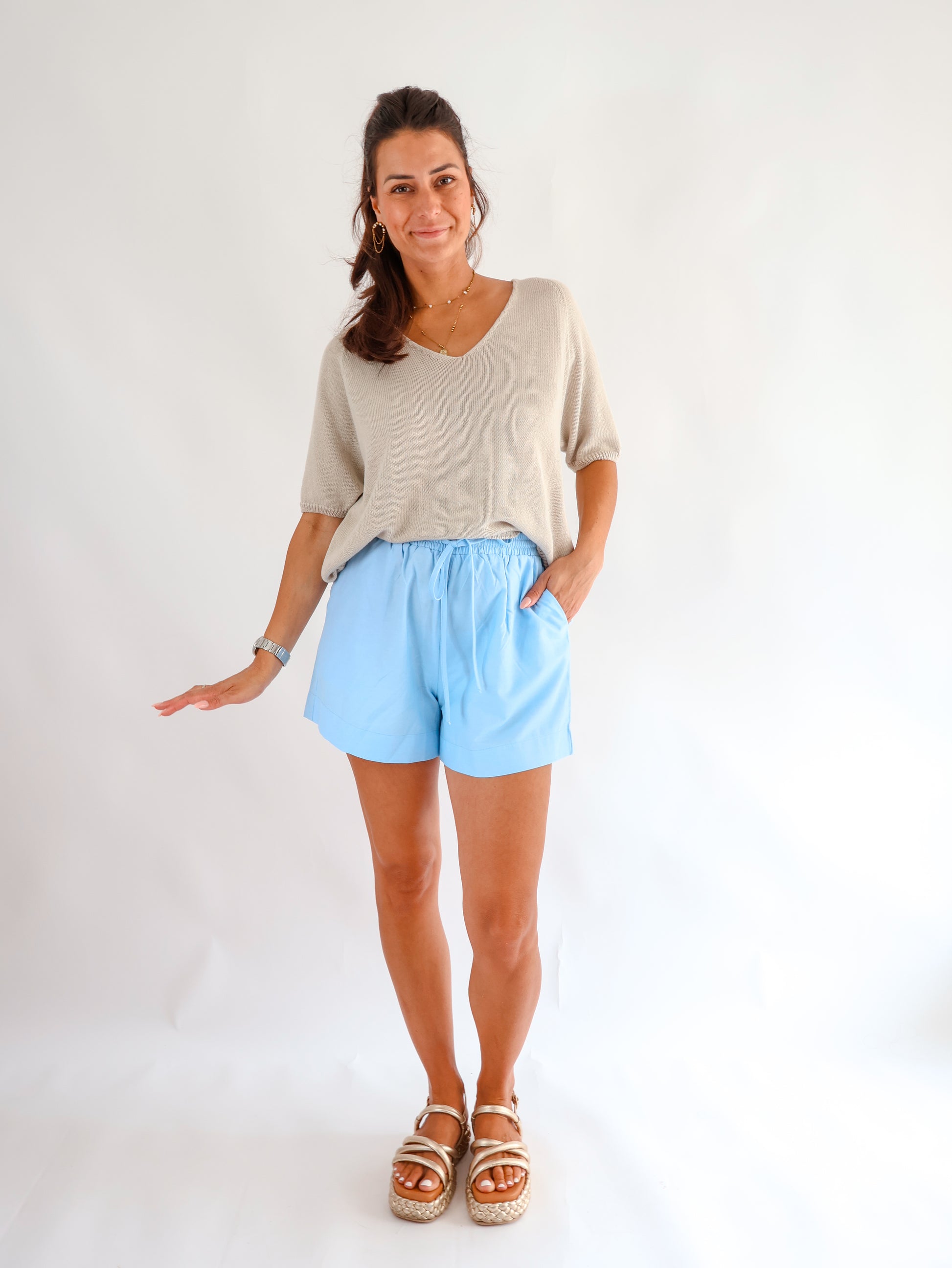 Häckelshirt Beige