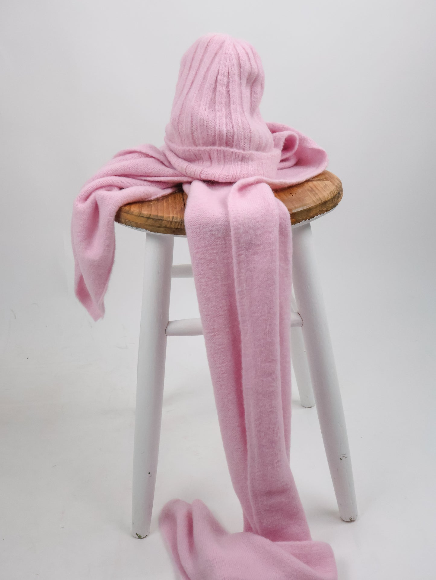 Babyalpaka Mütze & Schal Set Rosa