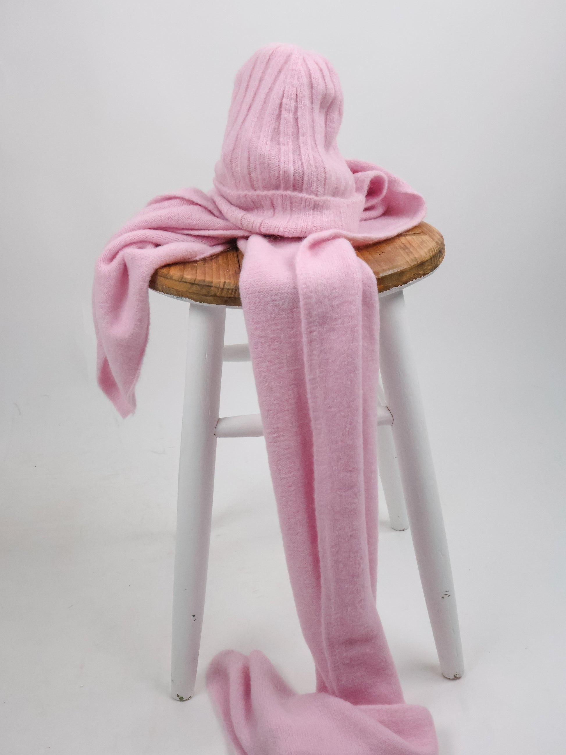 Babyalpaka Mütze & Schal Set Rosa