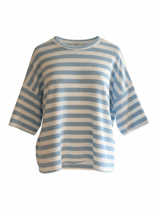 Stripes Oversize Shirt Sky
