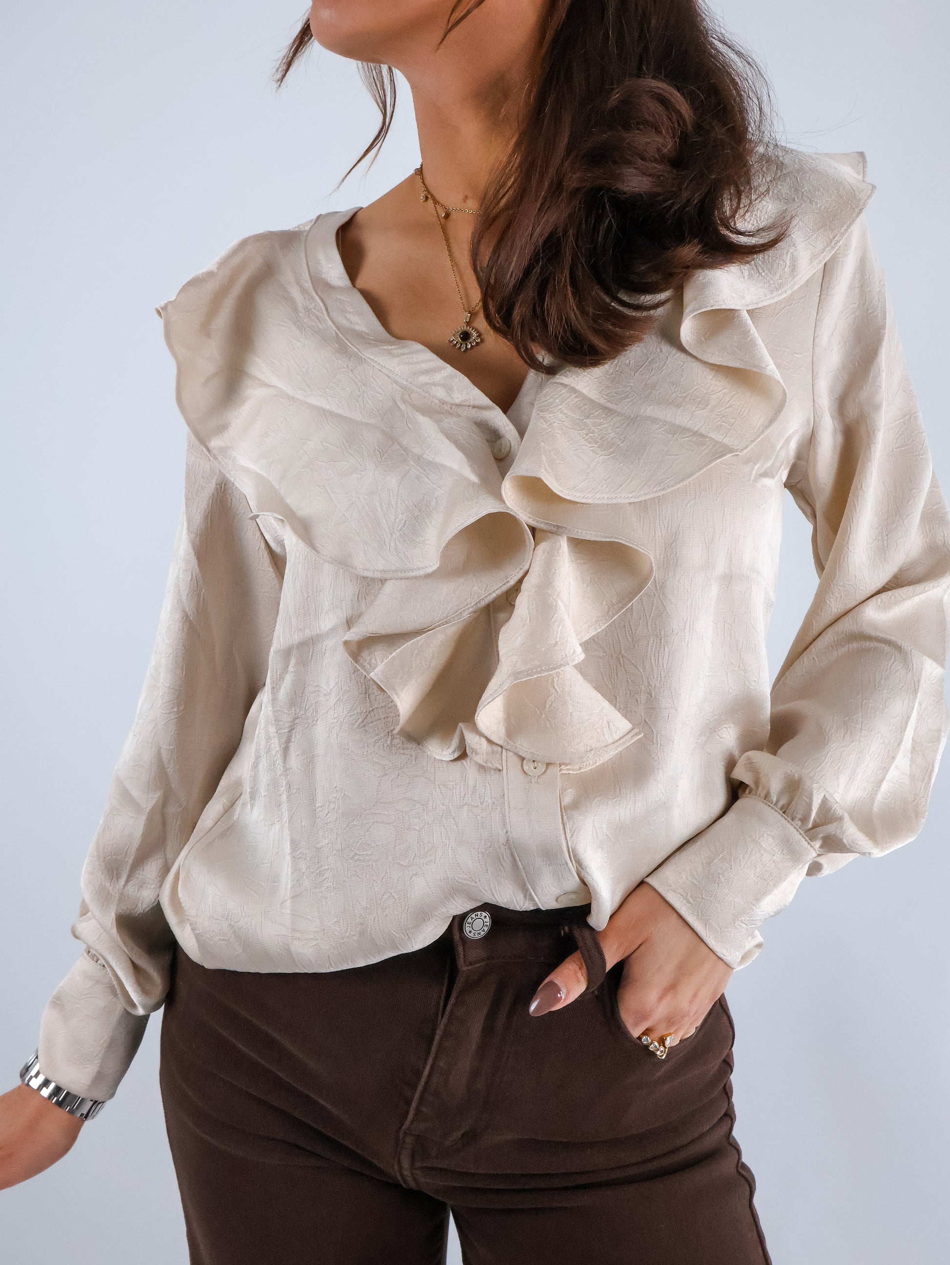 Villa Bluse Beige