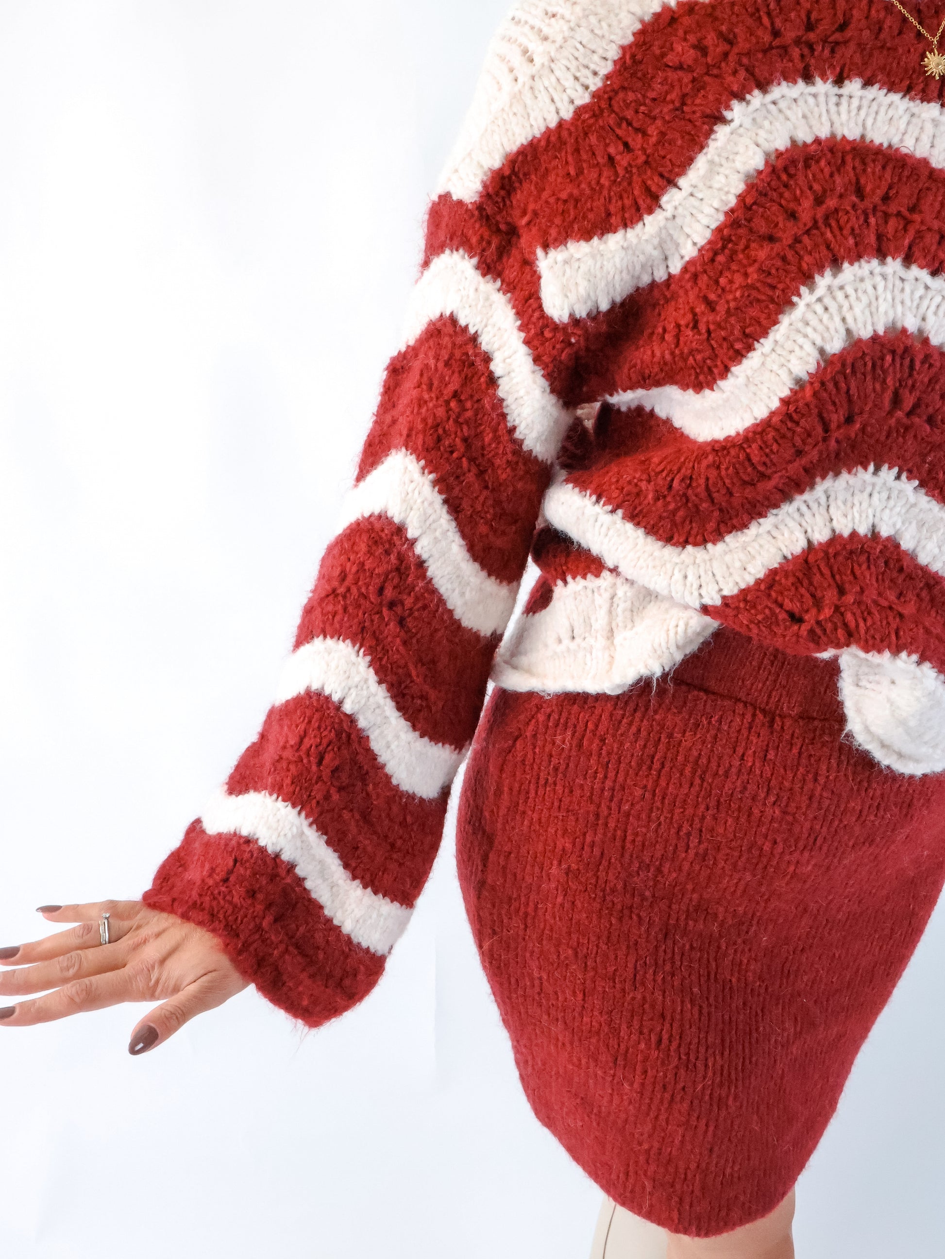 Wave Pullover Bordeaux