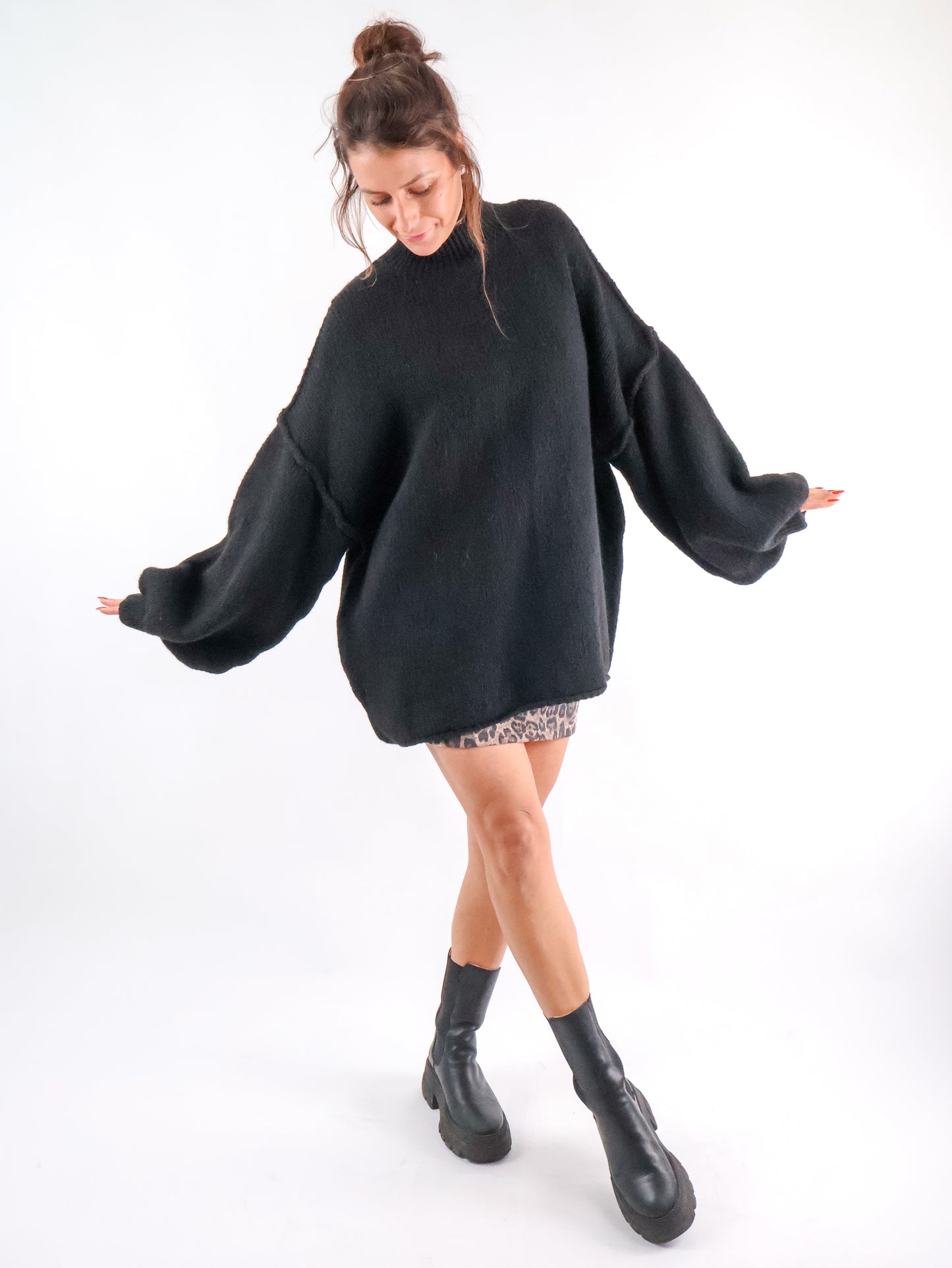 Oversize Pullover Schwarz