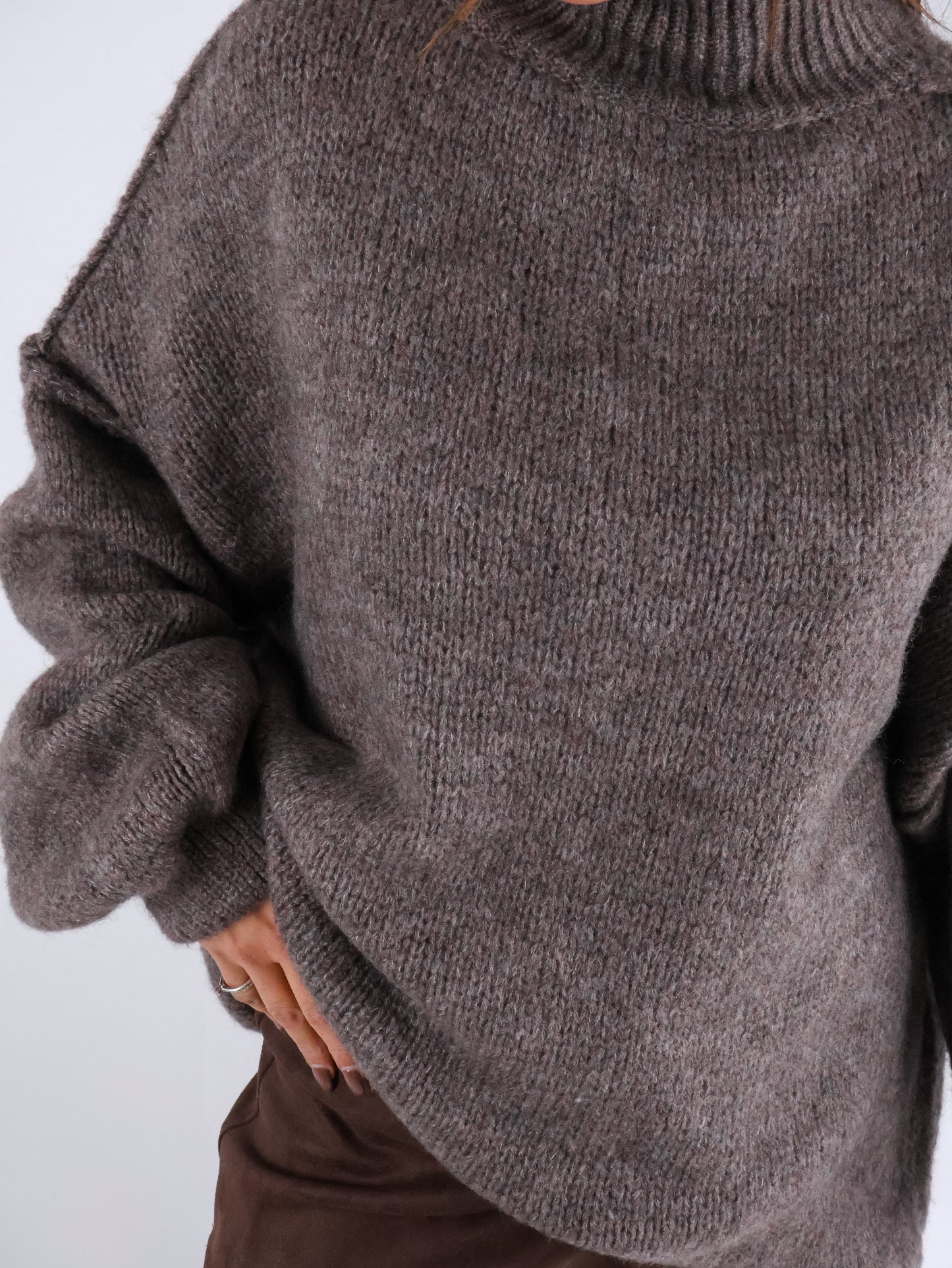 Oversize Pullover Marron