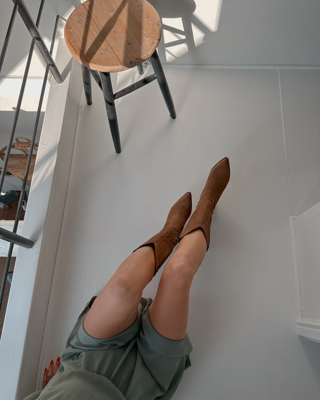 Cowboy Boots Camel - Echtes Leder