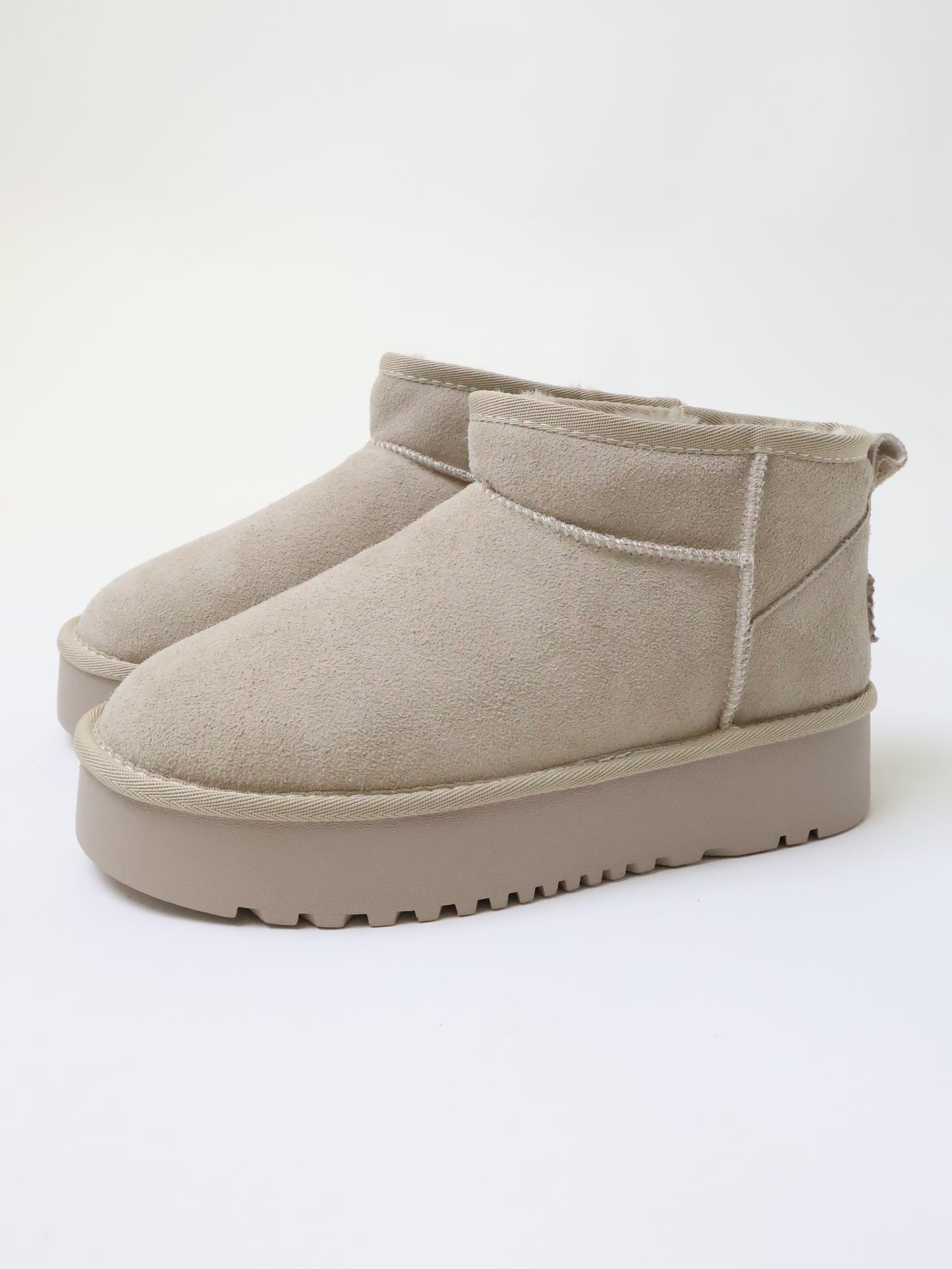 Bobi Boot Ecru Mini - Echtes Leder