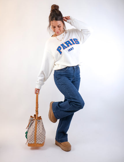 Smith&Soul Relaxed College Sweatshirt Offwhite
