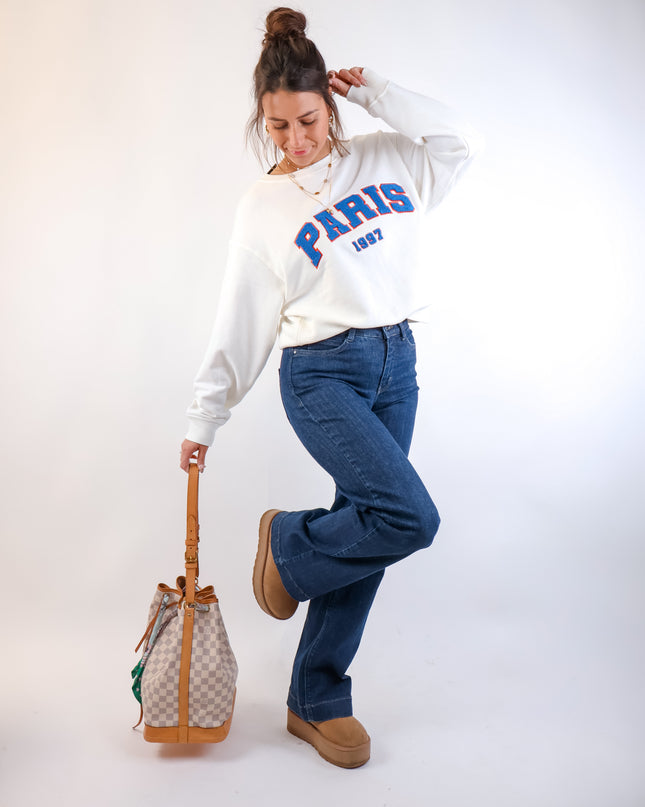 Smith&Soul Relaxed College Sweatshirt Offwhite