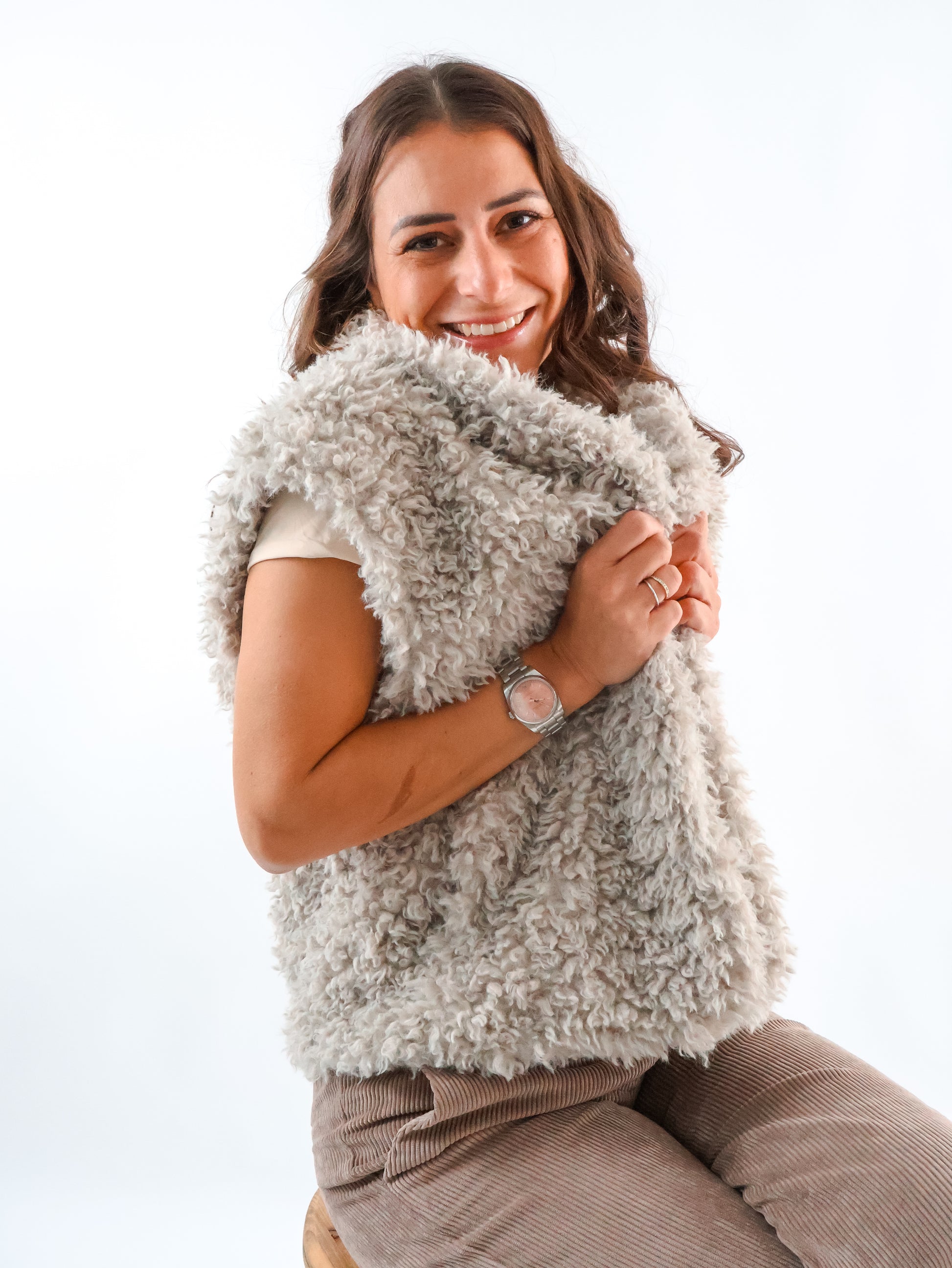 Rino & Pelle Teddyweste Freya Birch