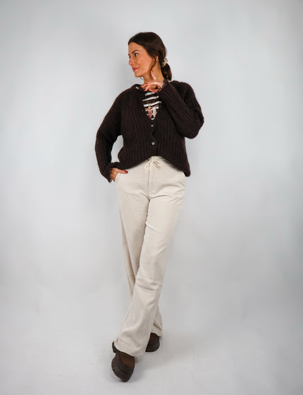 Smith&Soul Hairy Raglan Cardigan Dark Choc