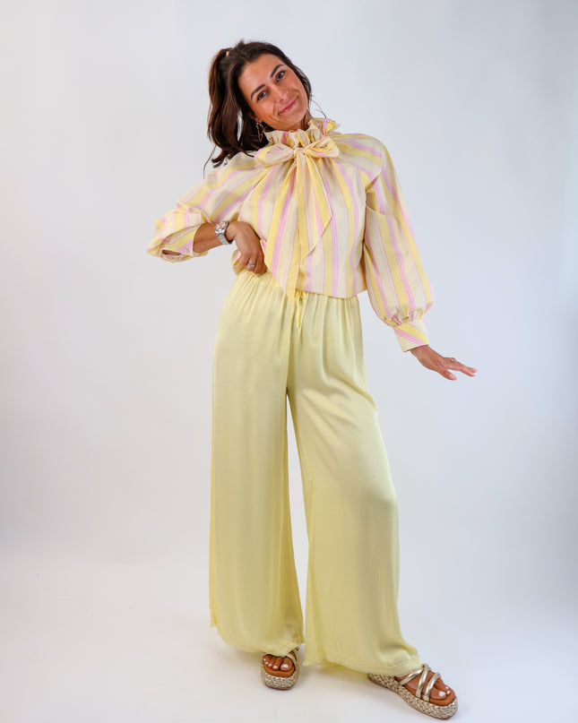 Bow Bluse Citrus-Pink