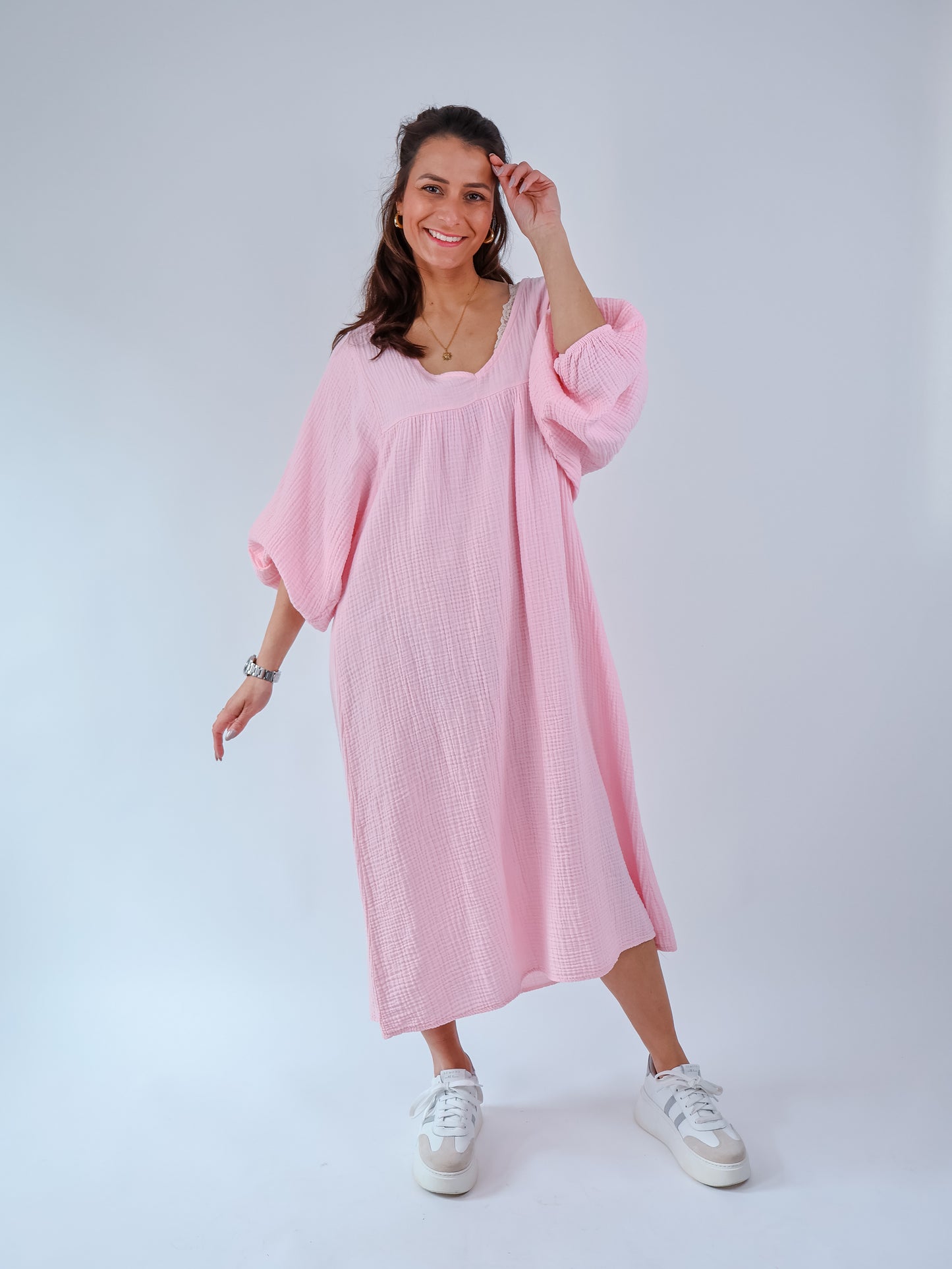 Fiona Musselinkleid Rosé